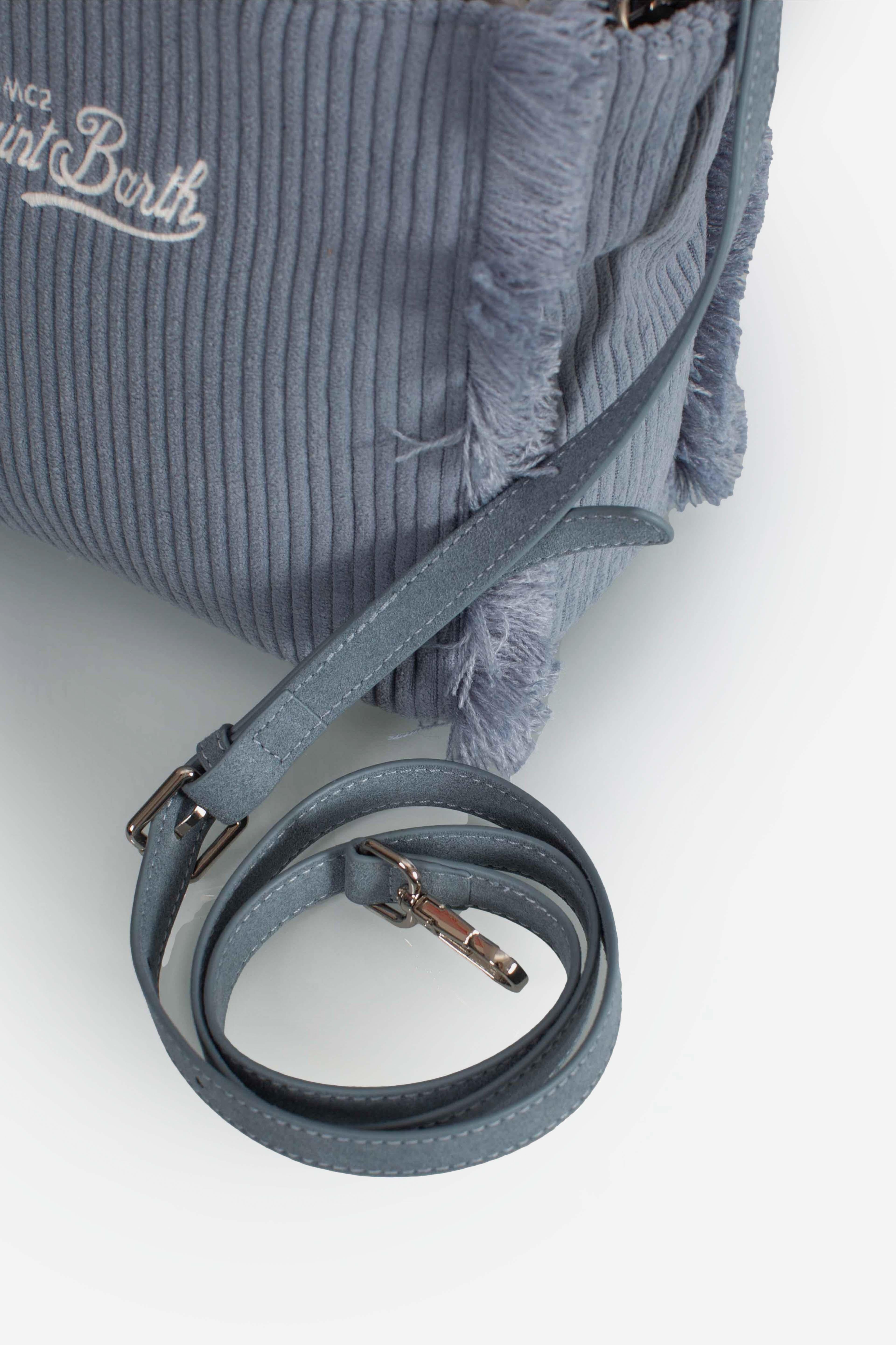 Borsa Donna "Dreaming of Saint Barth Winter Paradise" in Velluto a Coste Blu VAMI02500299I MC2 SAINT BARTH