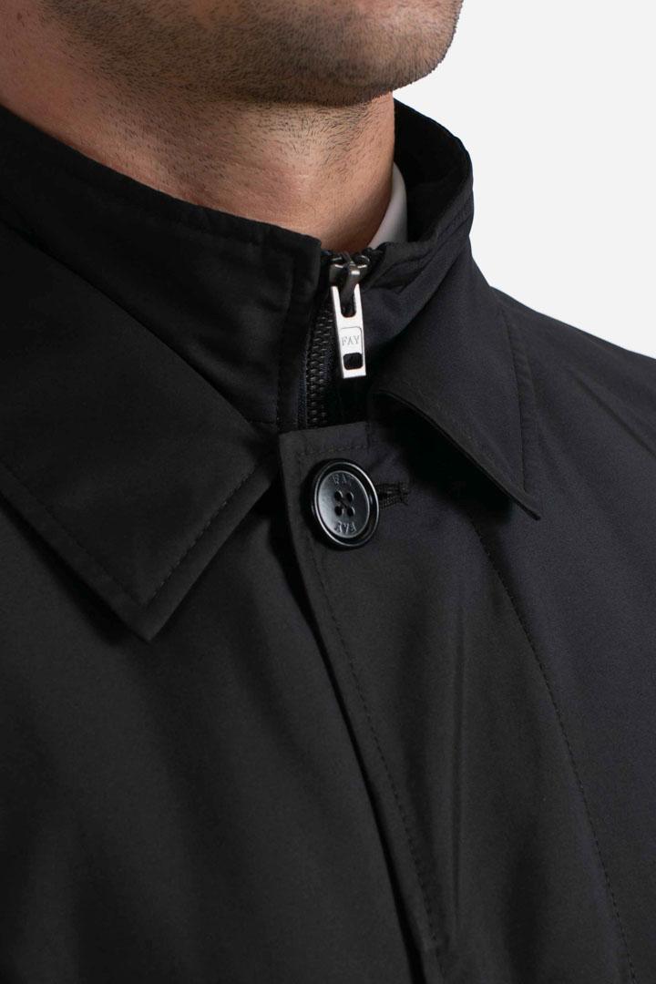 Impermeabile Morning Coat in Popeline Tecnico nero NAM62510160AXXB999 FAY
