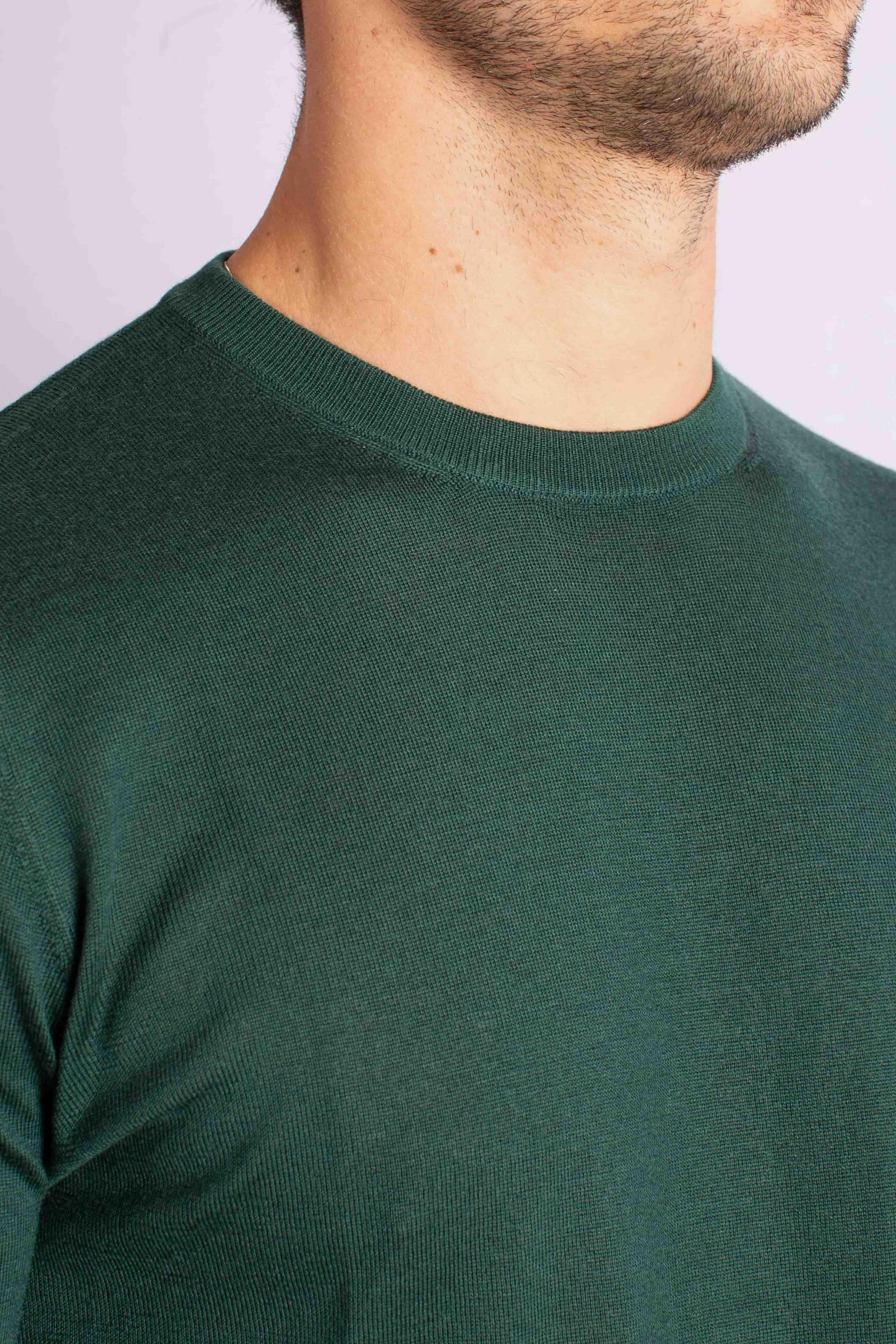 Maglione Regent in lana e cashmere british green REGE01300026I MC2 SAINT BARTH
