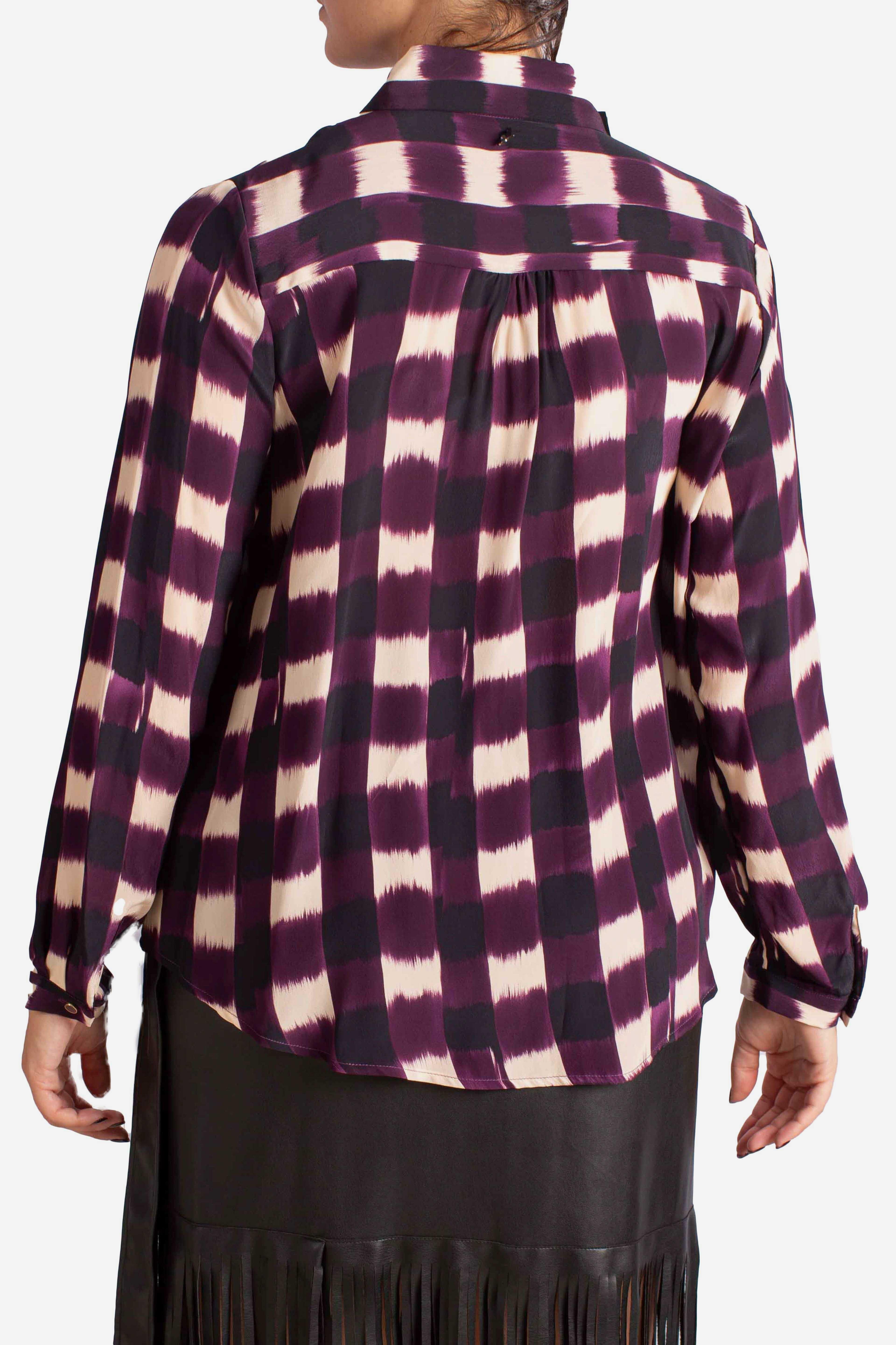 Camicia fantasia geometrica bordeaux CEZ3YBZA1490 DIXIE