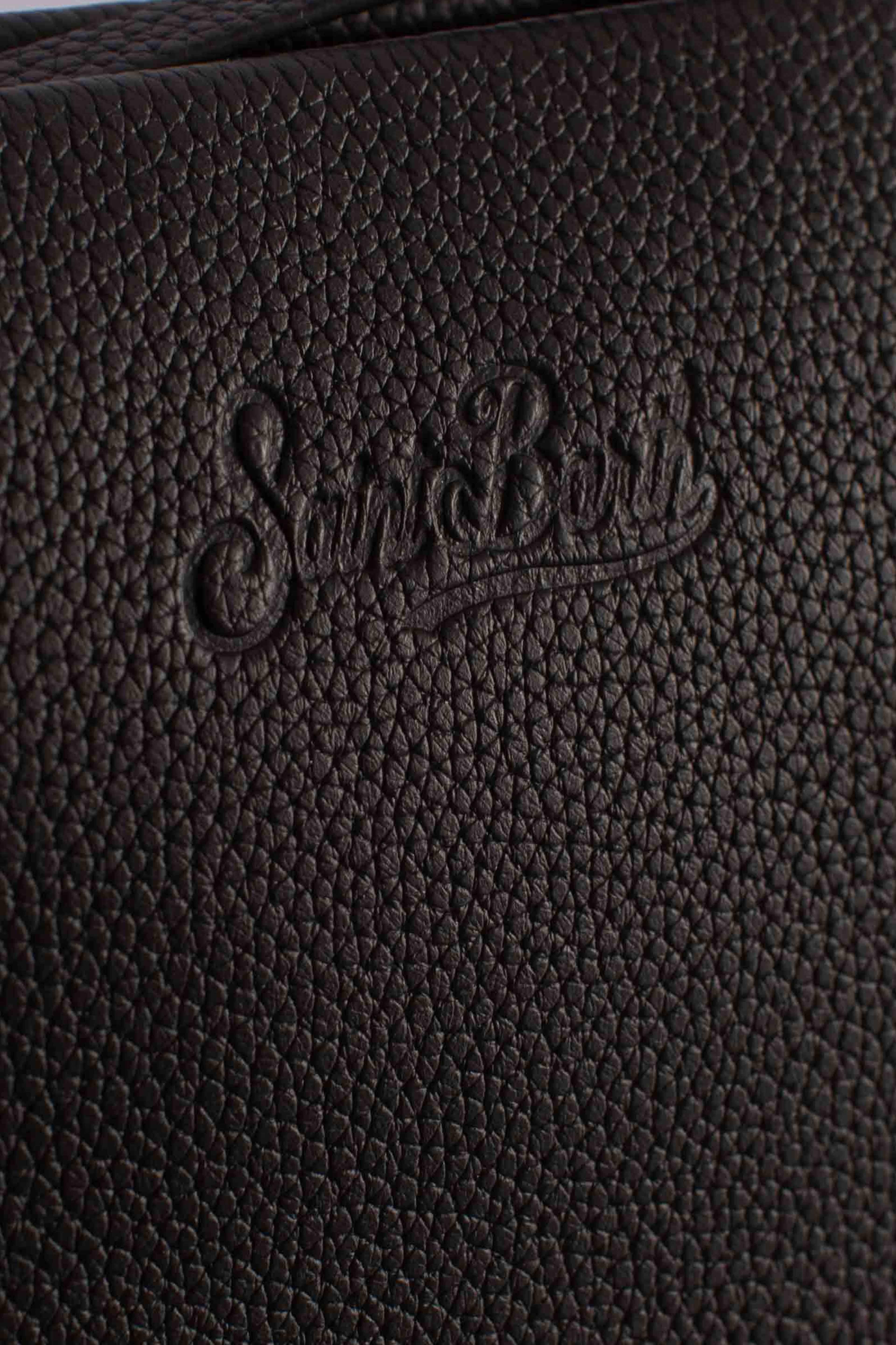 Pochette Aline in pelle Nera con Logo Impresso ALI003600748I MC2 SAINT BARTH