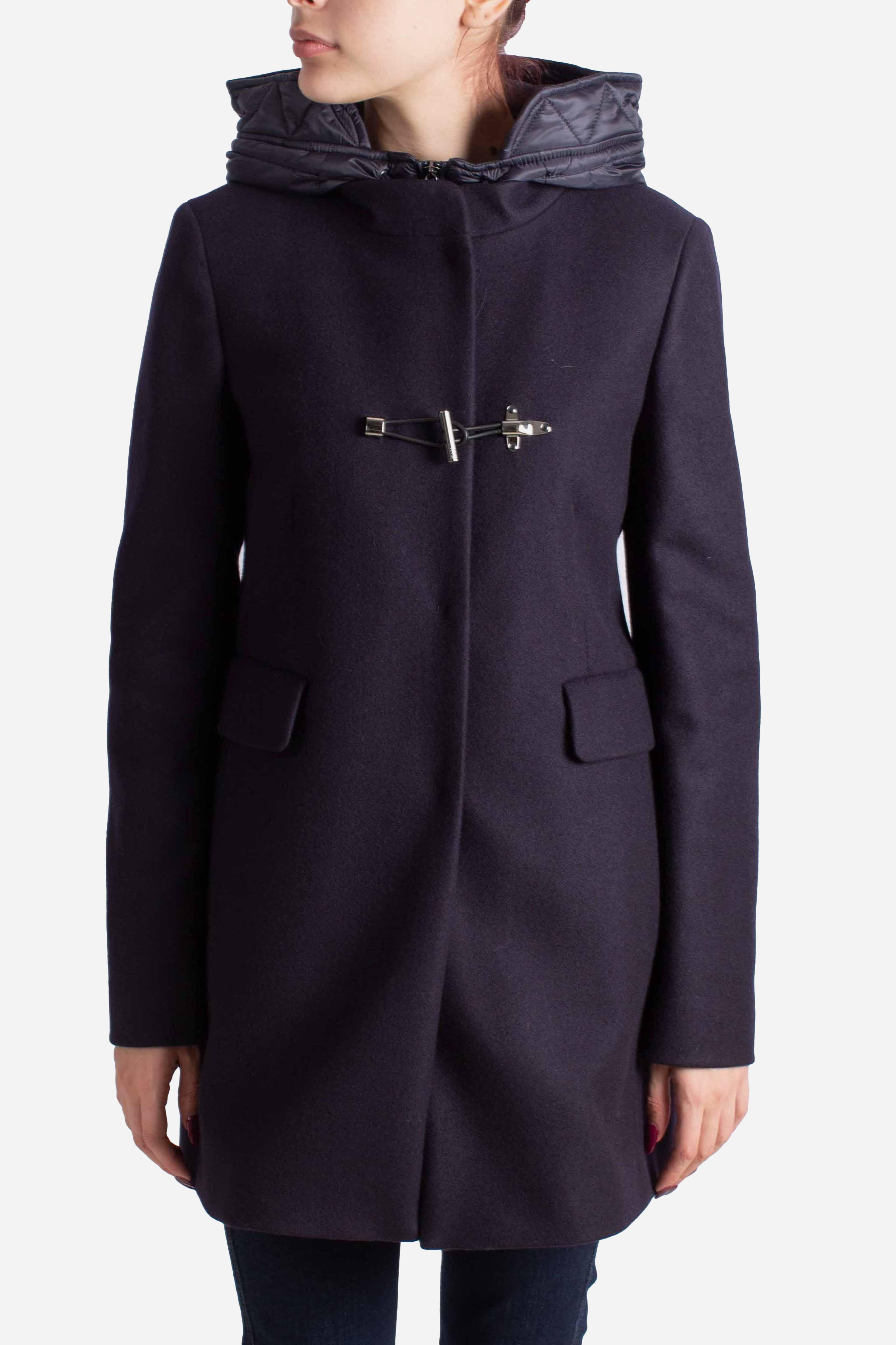 Toggle Coat in Panno di Lana blu NAW59513430SGLU809 FAY