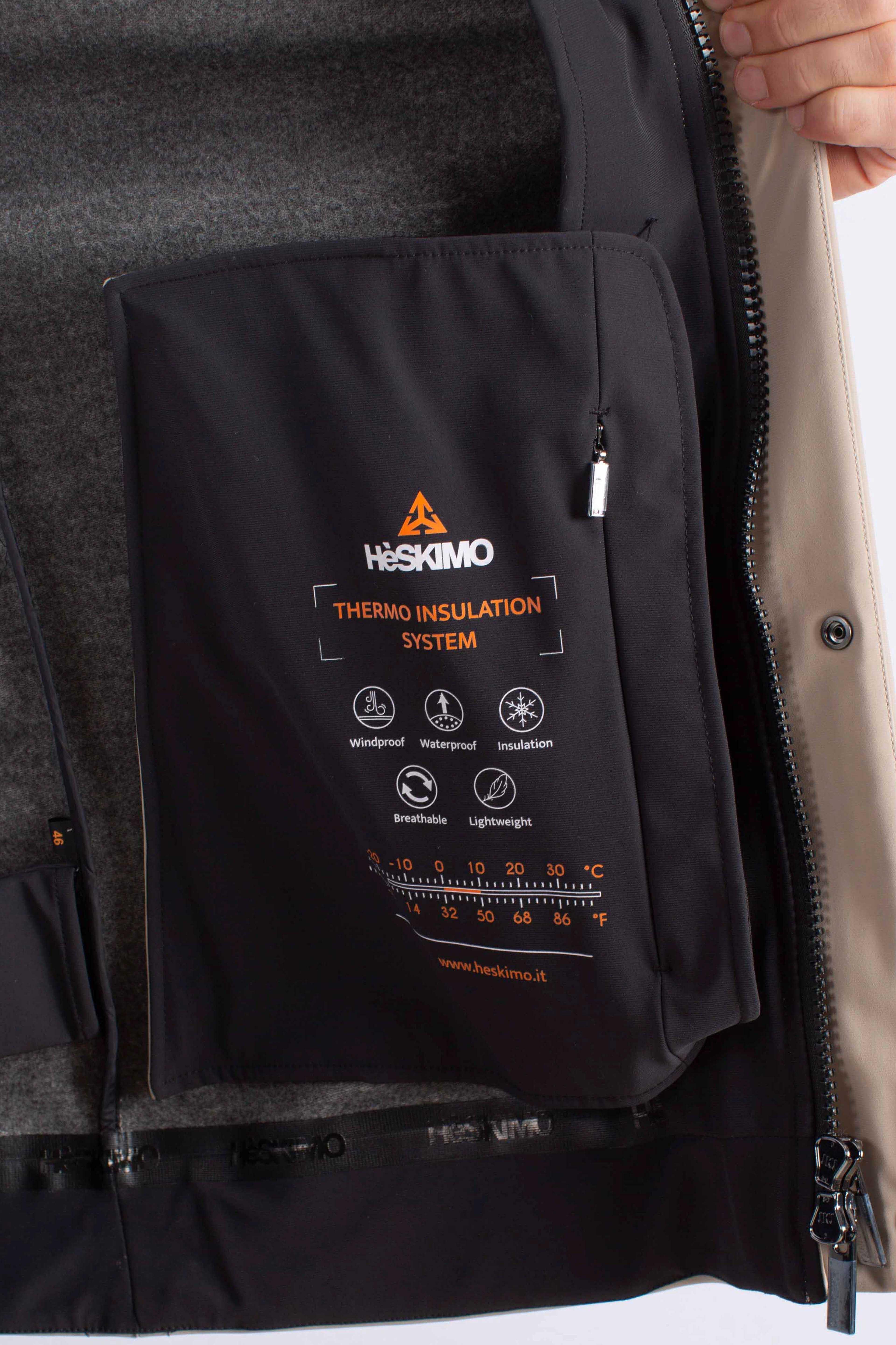 Giubbotto beige Softshell con Cappuccio HE9440013BEIGE HESKIMO