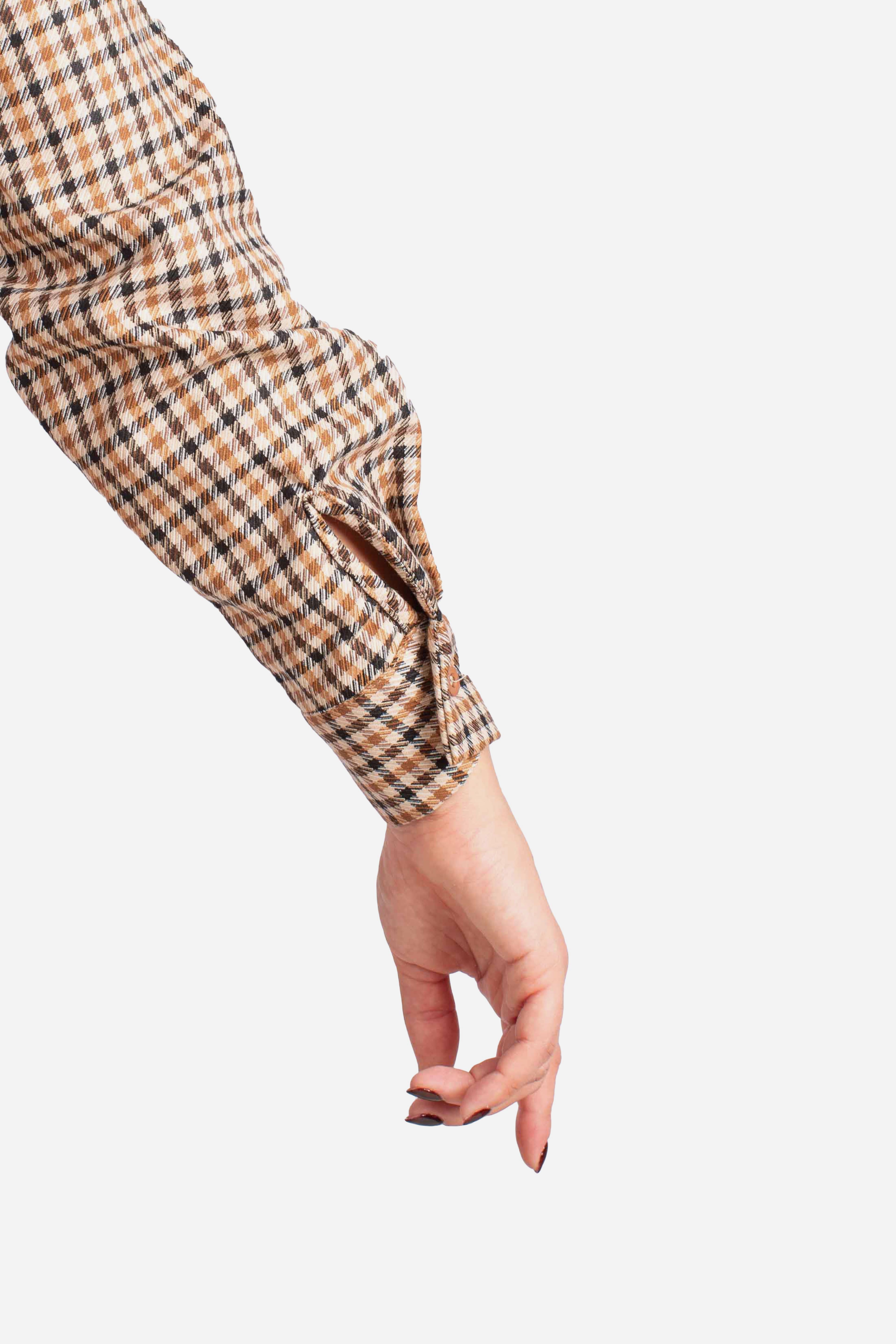 Abito corto a fantasia check con foulard ALO5KNFA1811 DIXIE