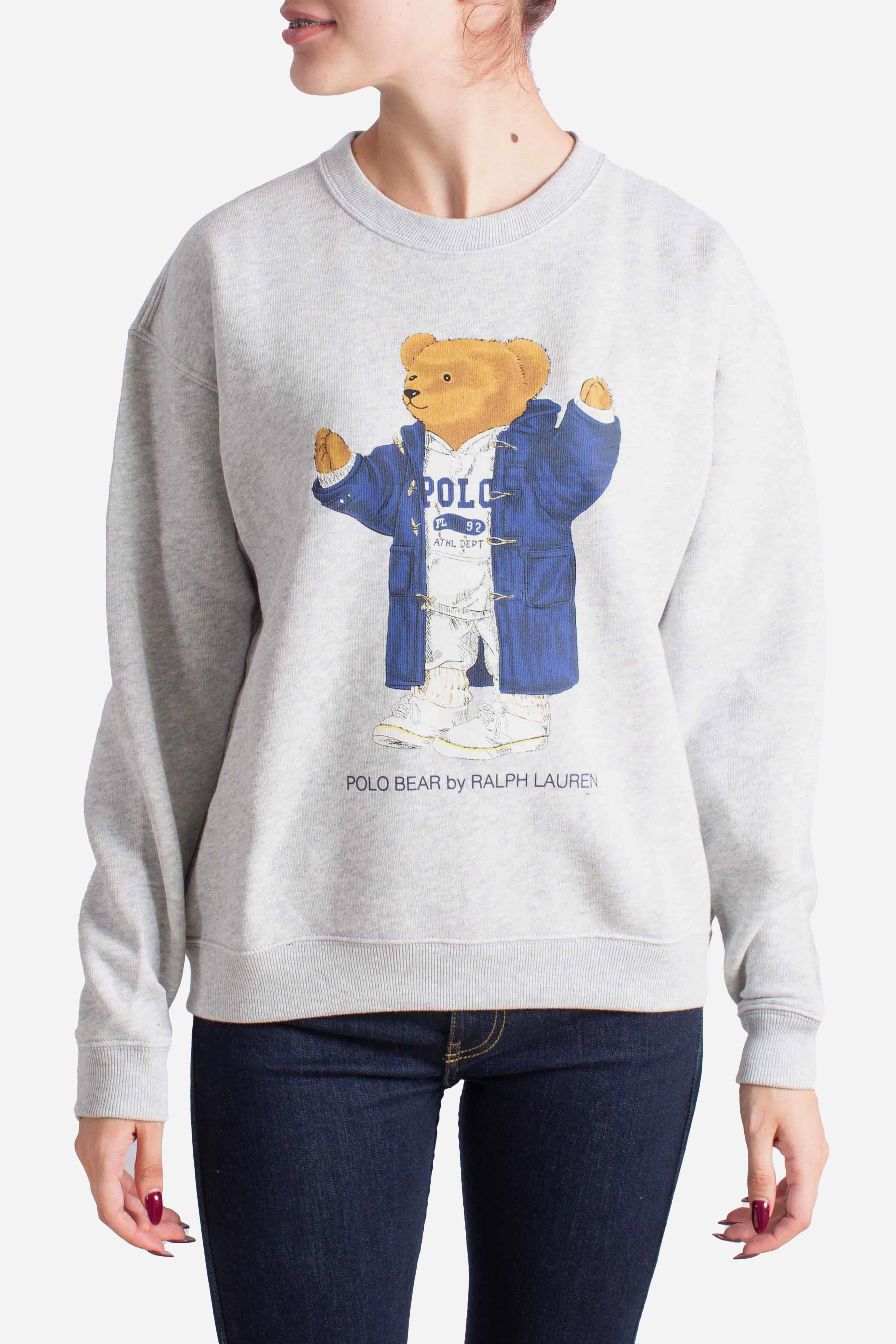 Felpa Polo Bear a girocollo grey 211972794001 POLO RALPH LAUREN