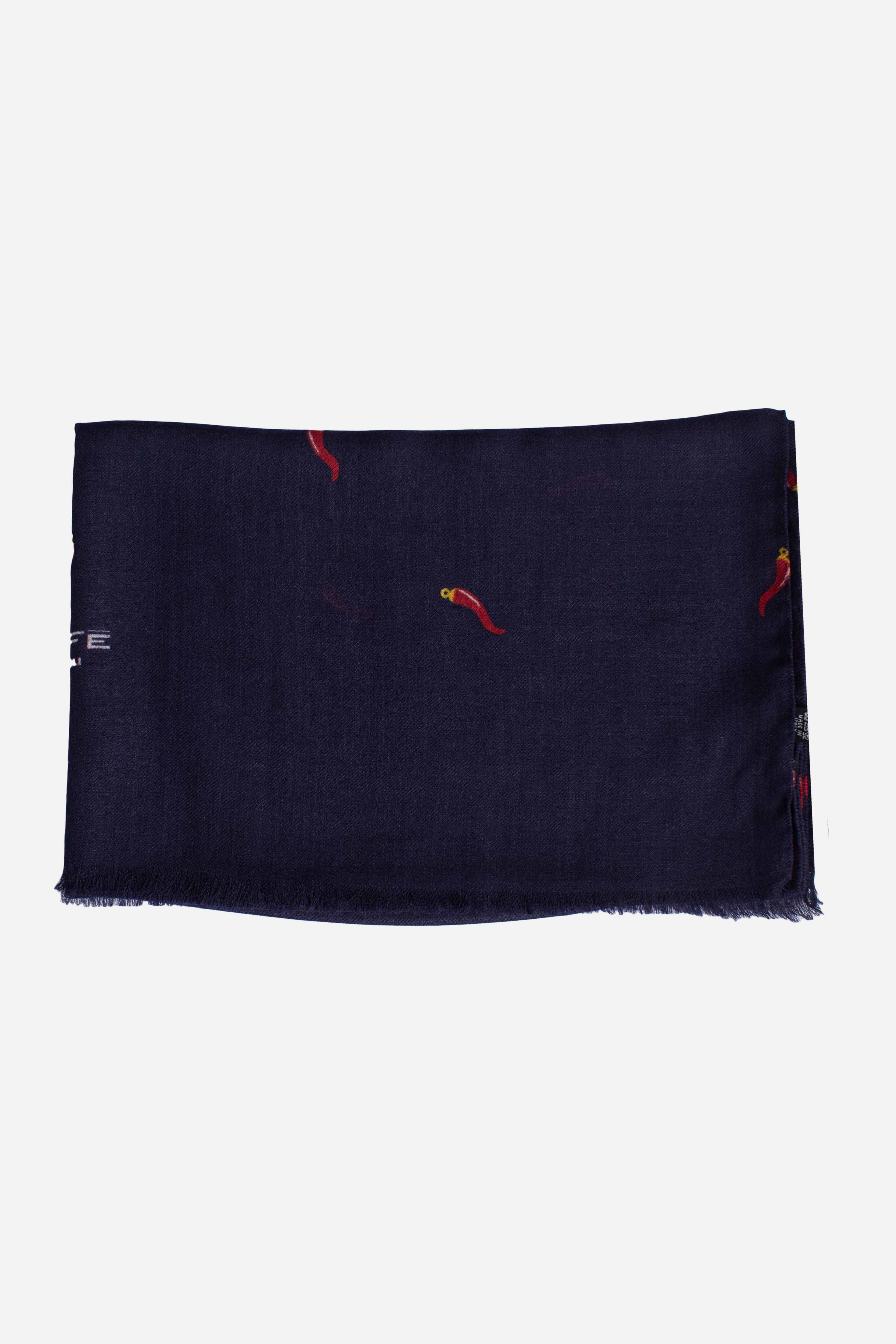 Sciarpa donau Unisex con stampa cornetti blu SCDNCORNETT1 FEFE'