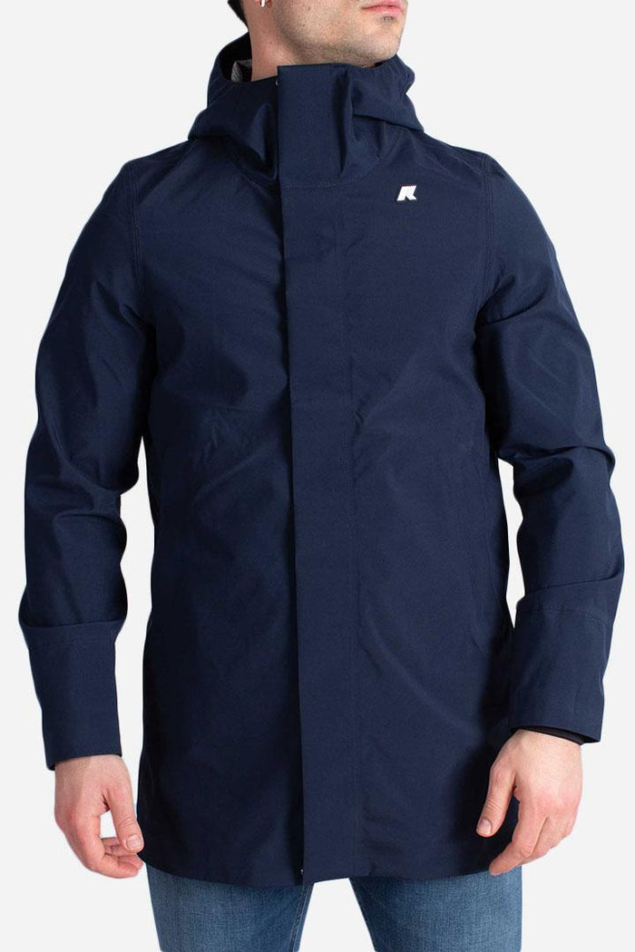 K-Way Tommy Bonded Jersey parka uomo Blue Depth