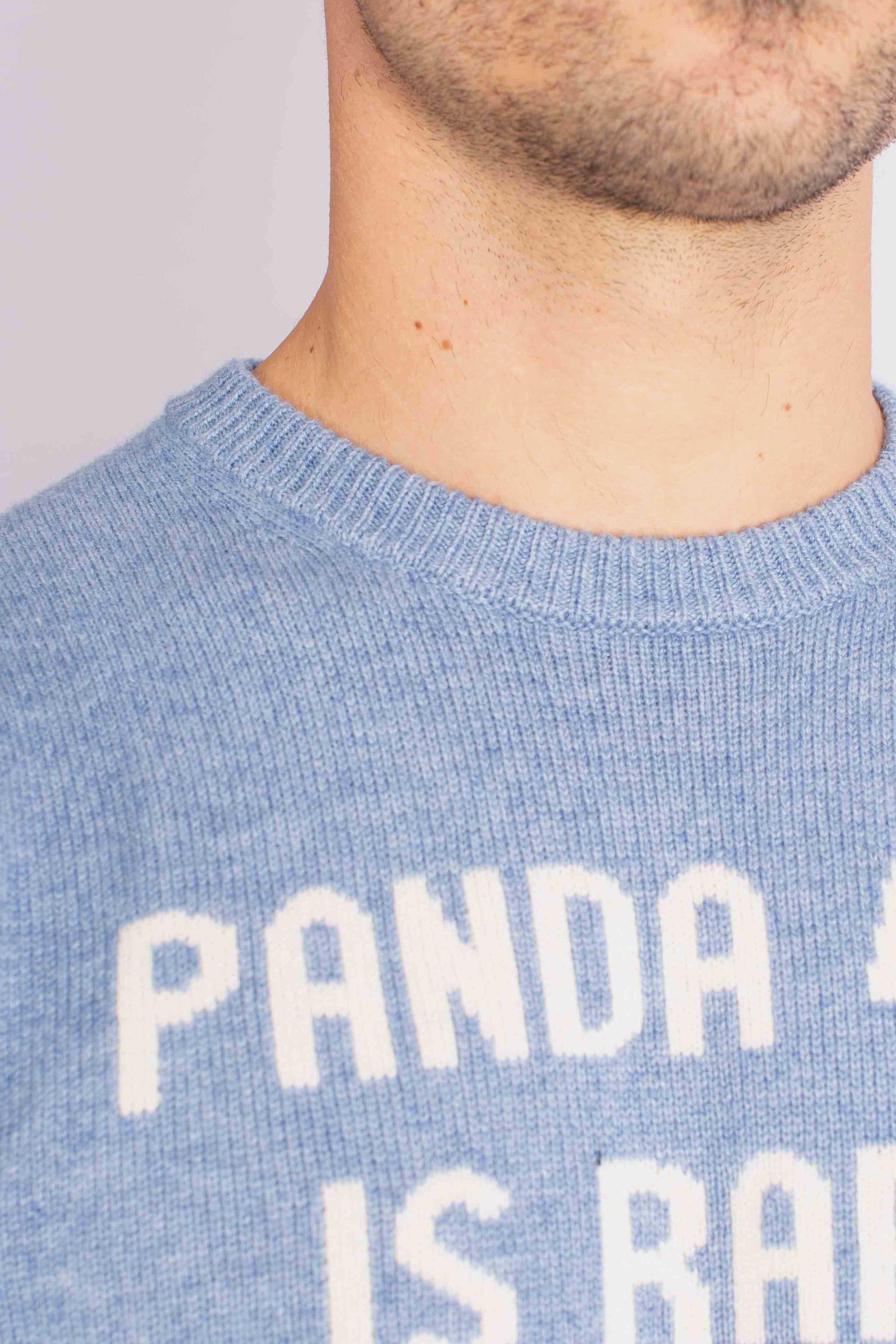 Maglia Uomo "Panda 4x4 is Rare" Azzurro HER000102310I MC2 SAINT BARTH