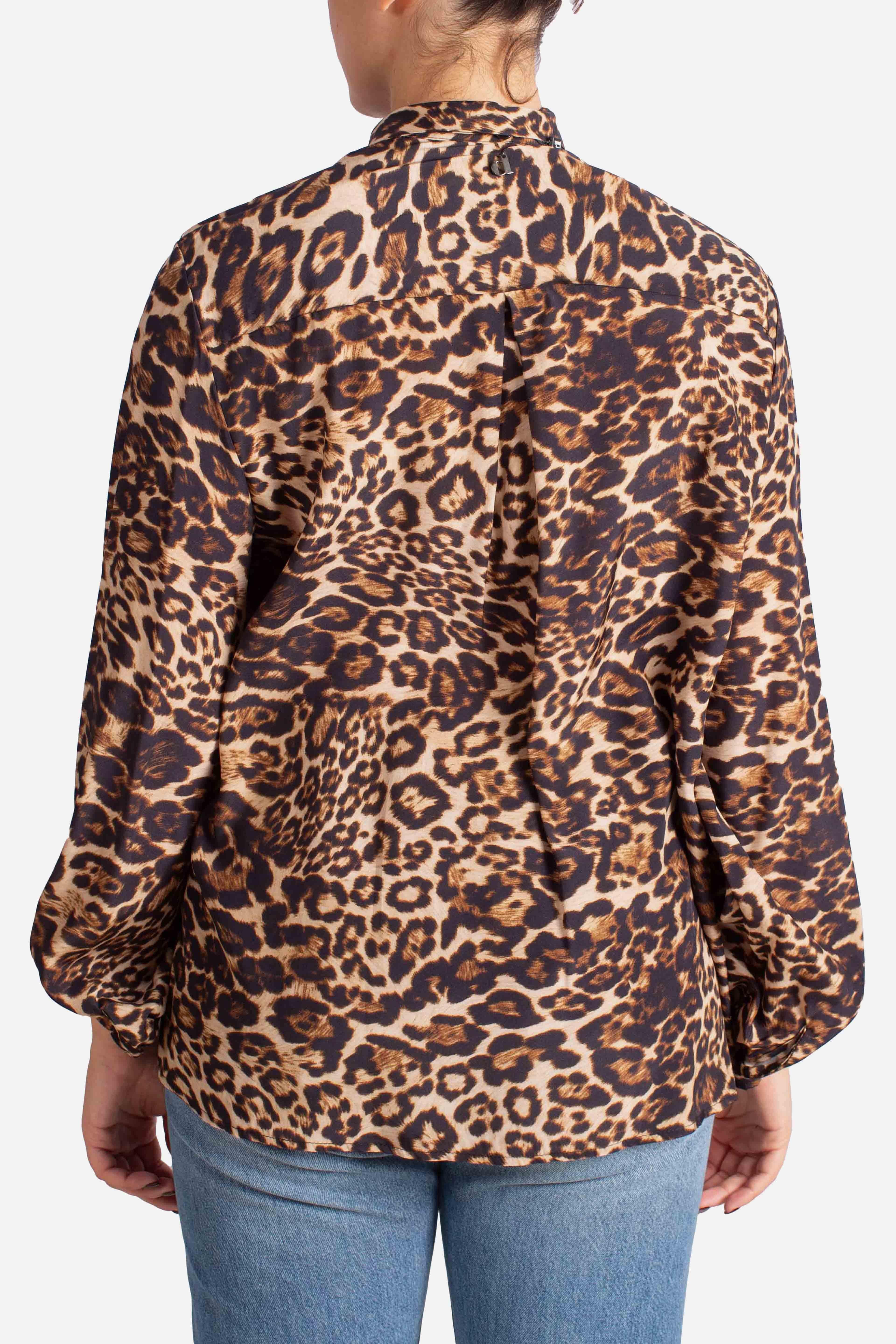 Camicia animalier con fiocco CEVTYAHA2890 DIXIE