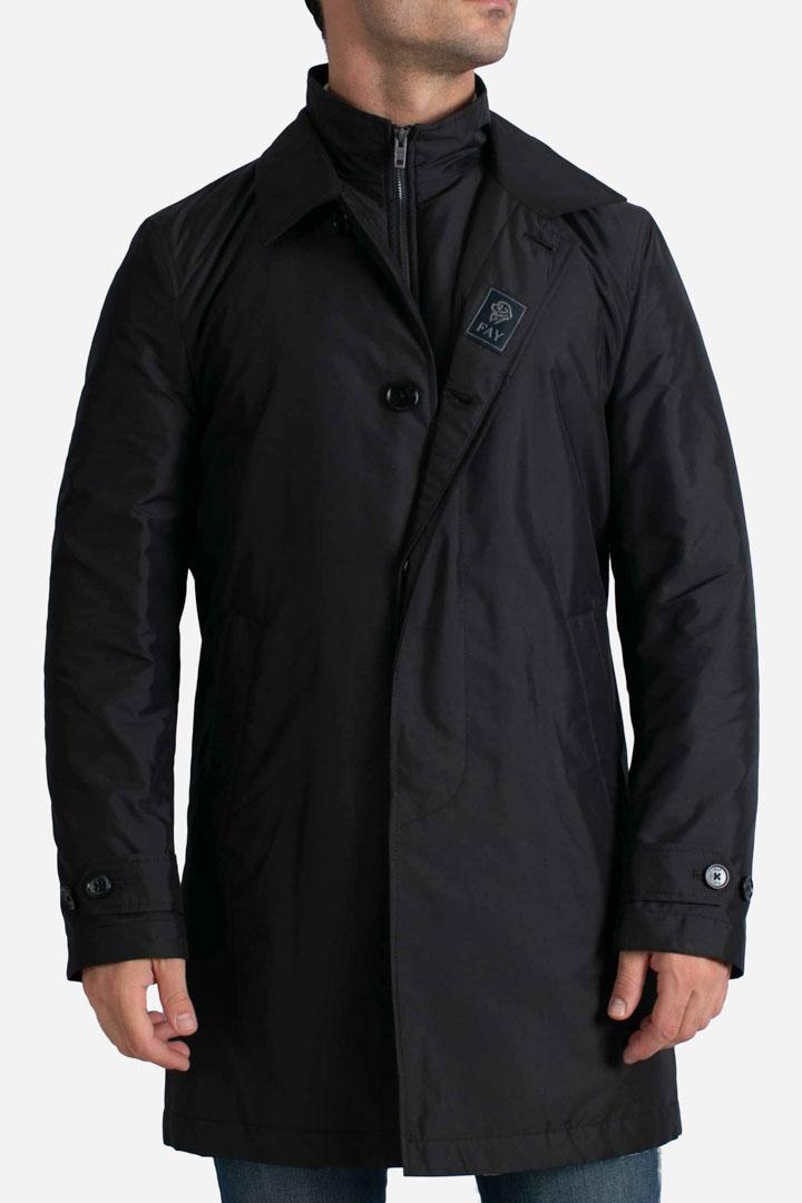 Impermeabile Morning Coat in Popeline Tecnico nero NAM62510160AXXB999 FAY