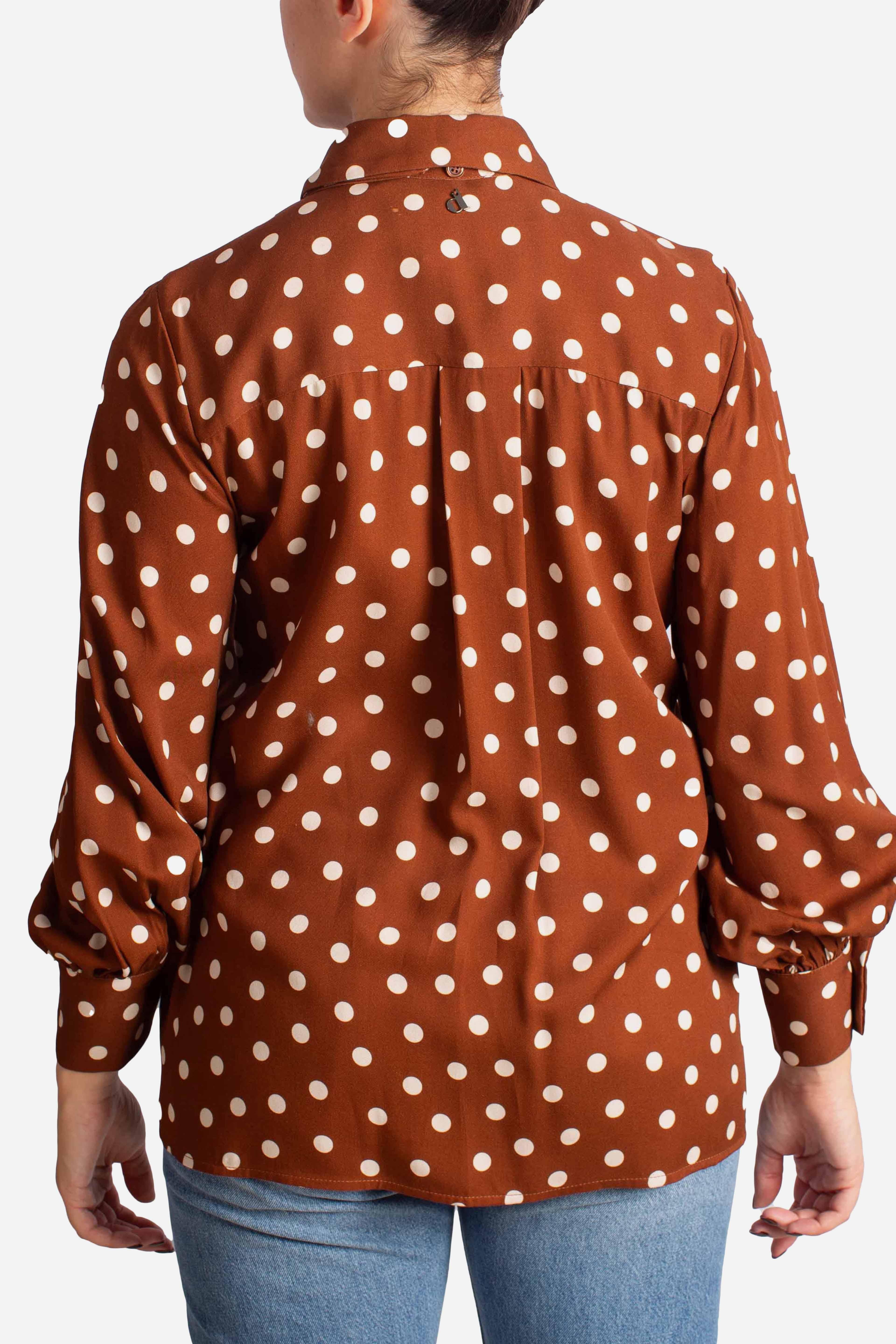 Camicia a pois con fiocco CFA4YDFA1811 DIXIE