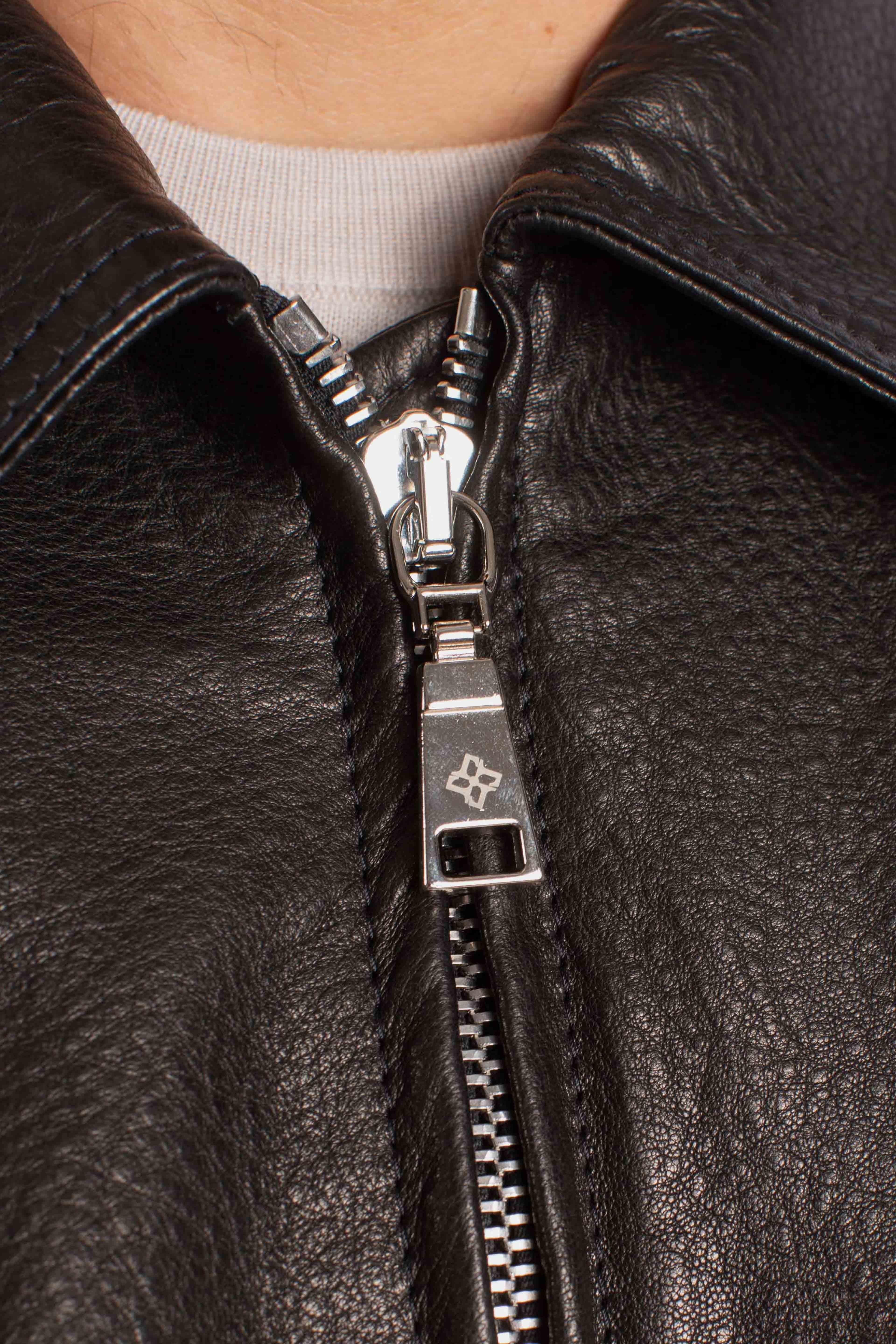 Giubbino in Pelle Nera GODWINCHI2506NERO TAGLIATORE