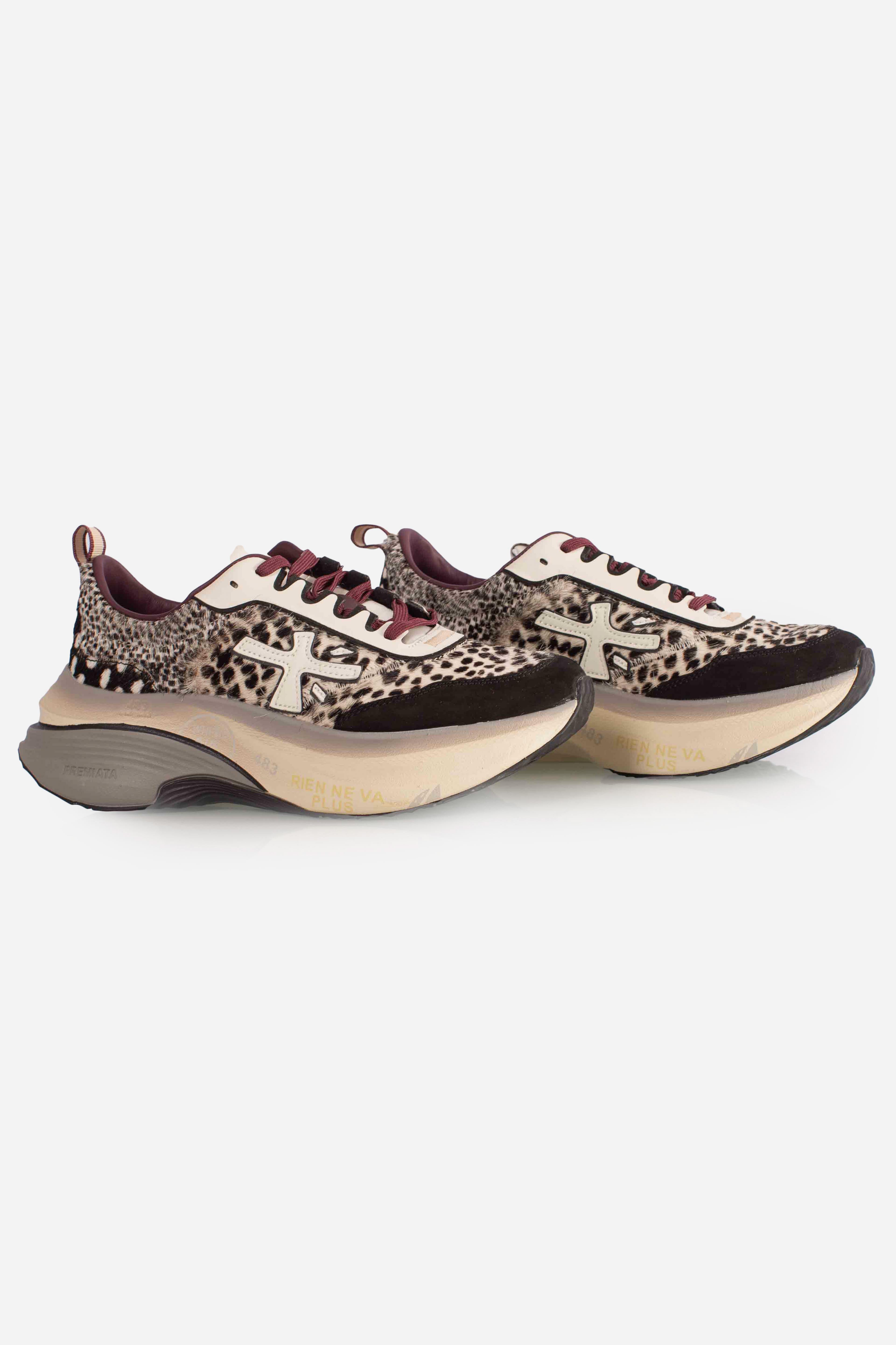 sneakers HILL 7858 animalier black white HILL7858 PREMIATA