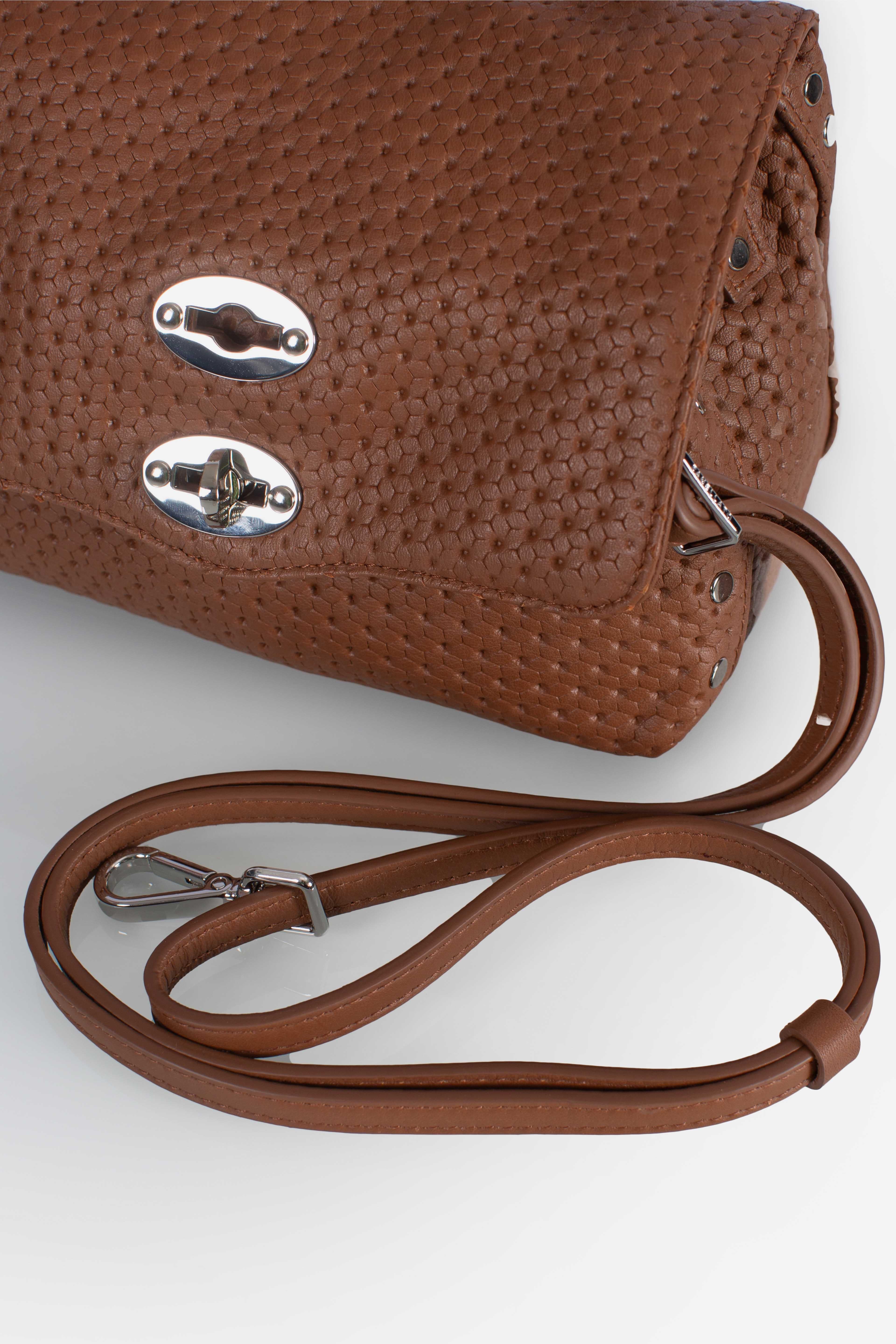 Borsa Postina Baby effetto intrecciato brown lion 0680102190000BZ0204 ZANELLATO