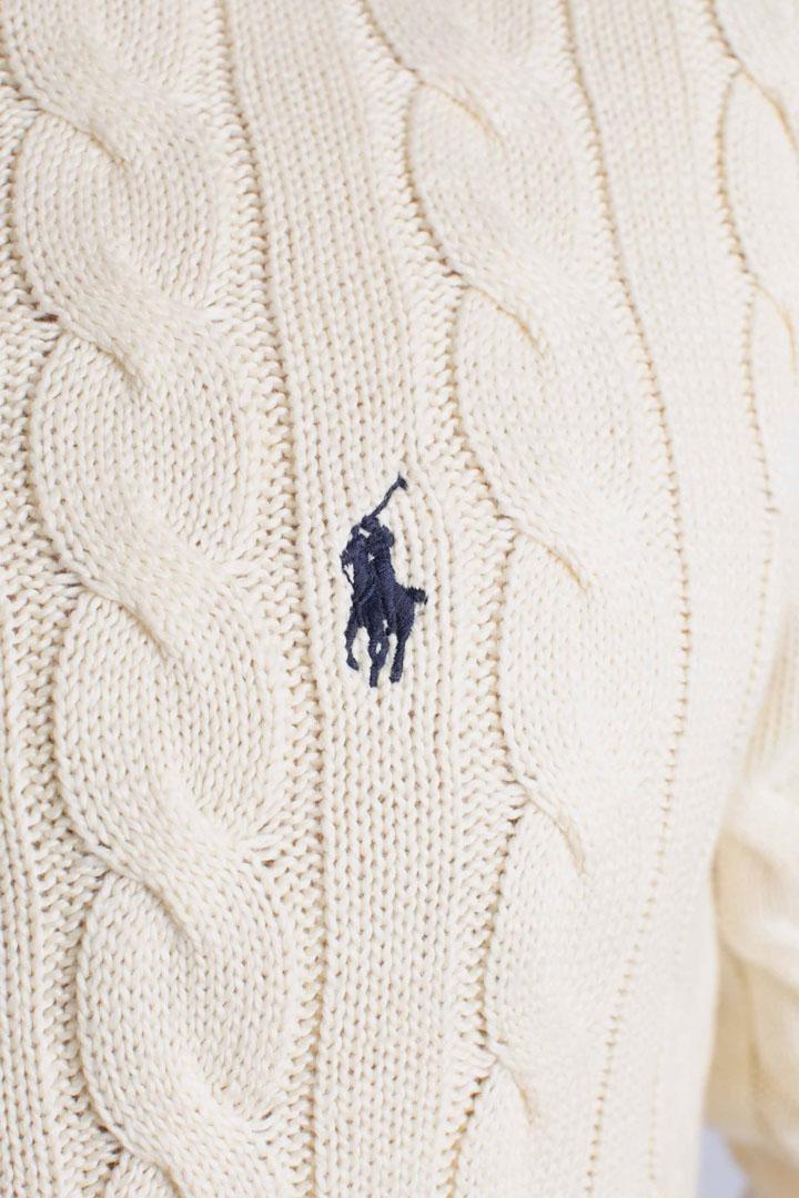 MAGLIONE IN COTONE A TRECCE cream 710775885024 POLO RALPH LAUREN