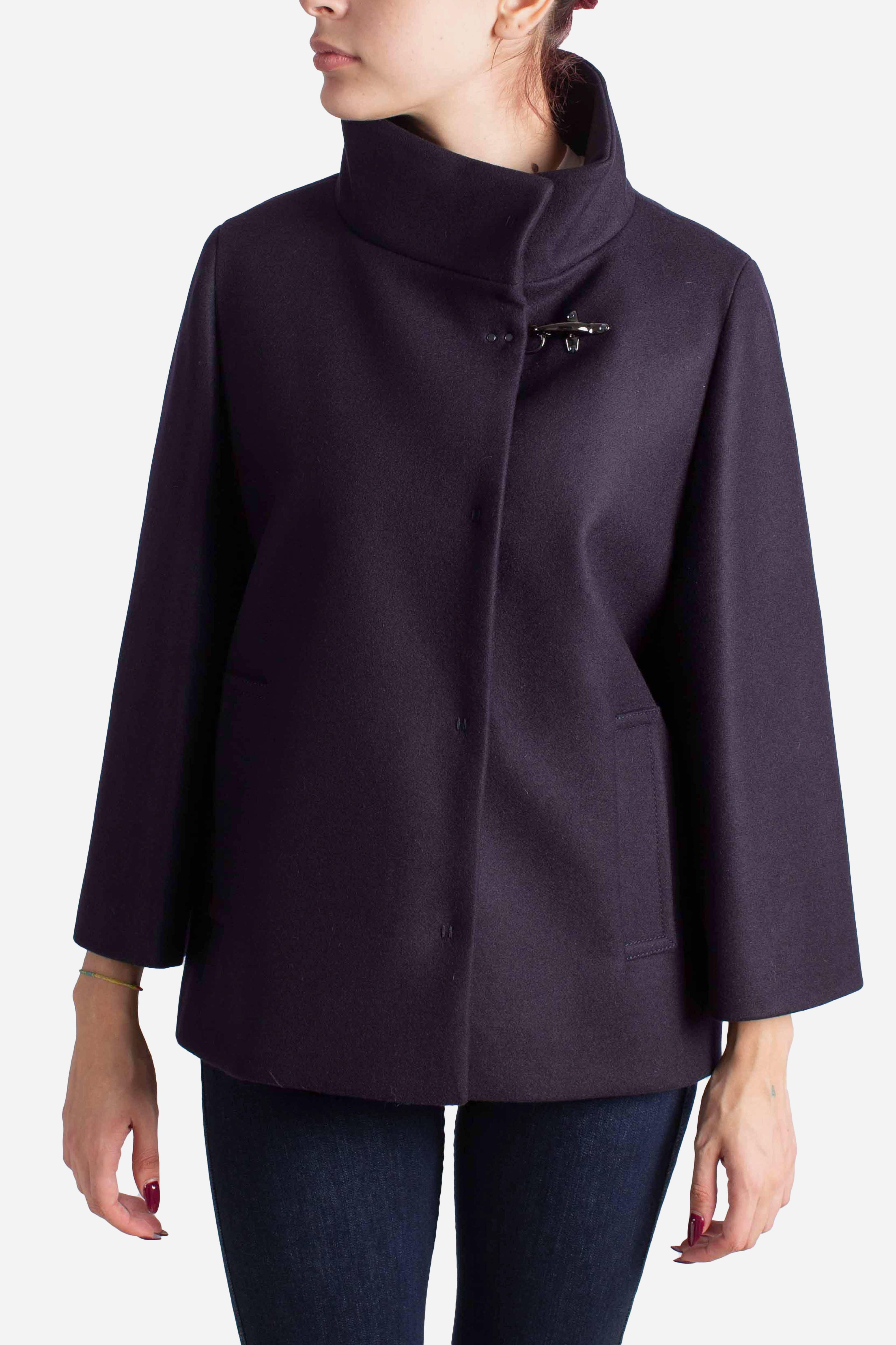 Cappa in Panno di Lana blu NAW12514490SGLU809 FAY