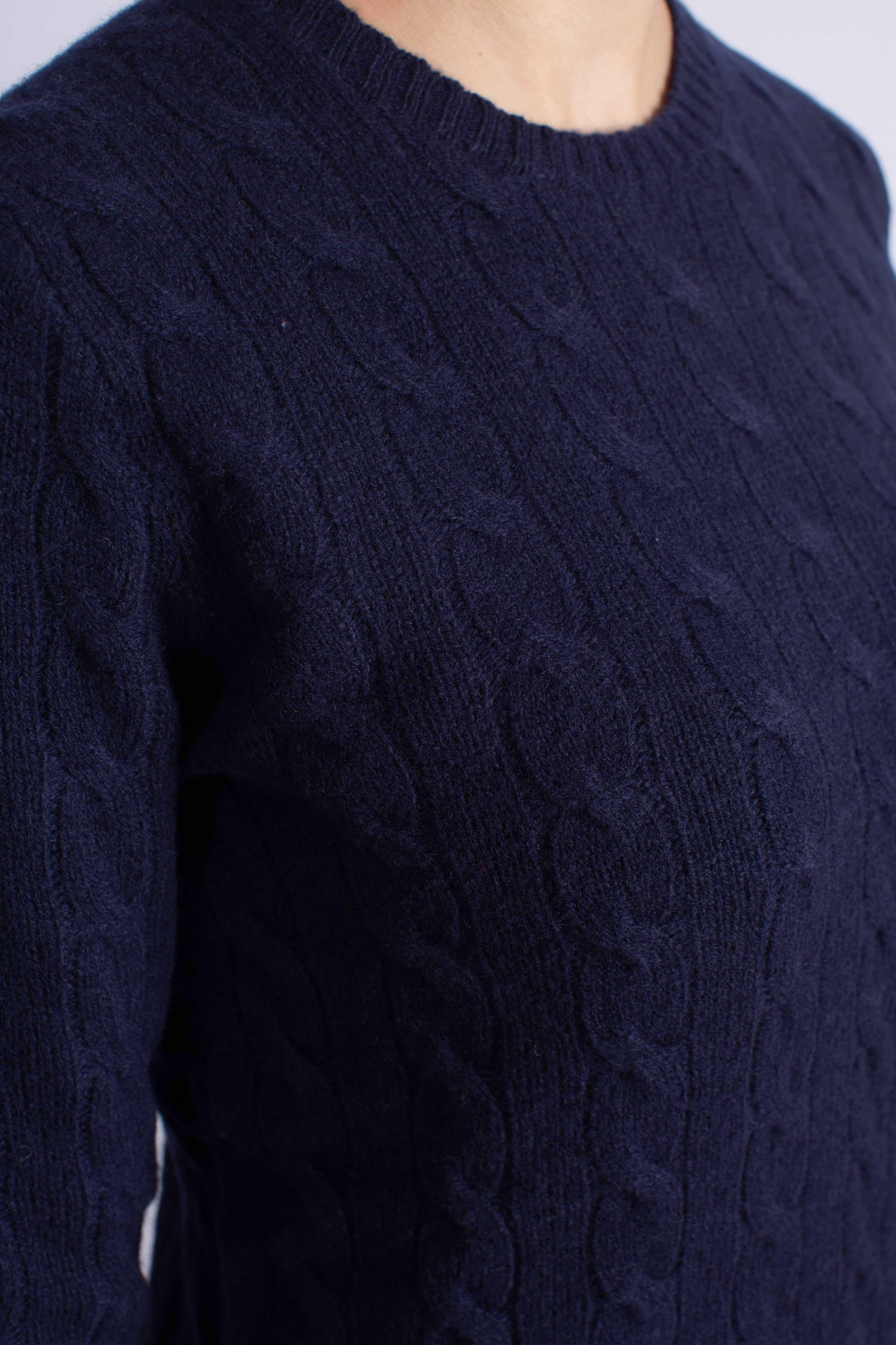 Girocollo in lana e cashmere a trecce blue 211971865003 POLO RALPH LAUREN