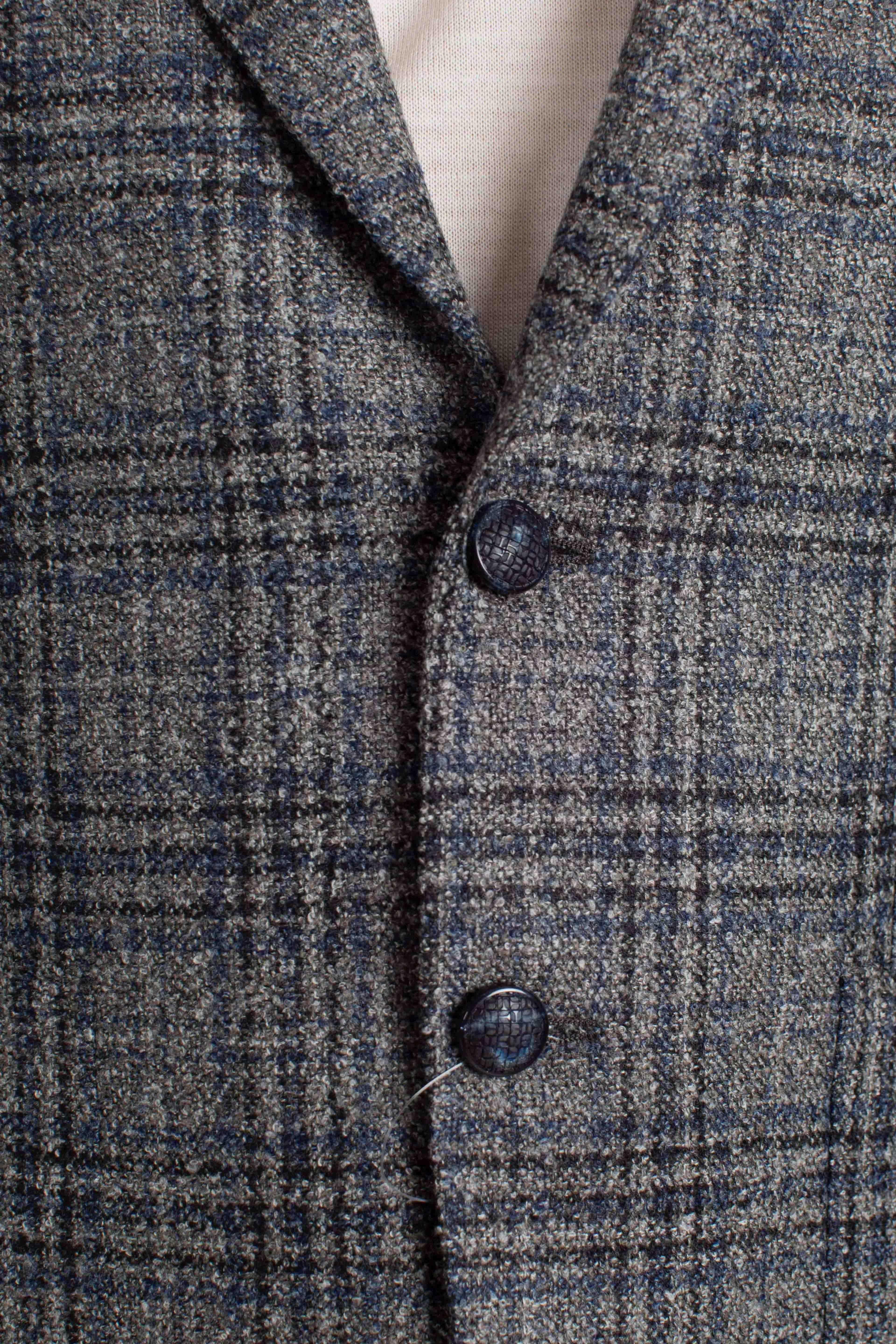 Giacca monopetto Principe di Galles in Lana grigio 1SMC22K440022QG3302 TAGLIATORE