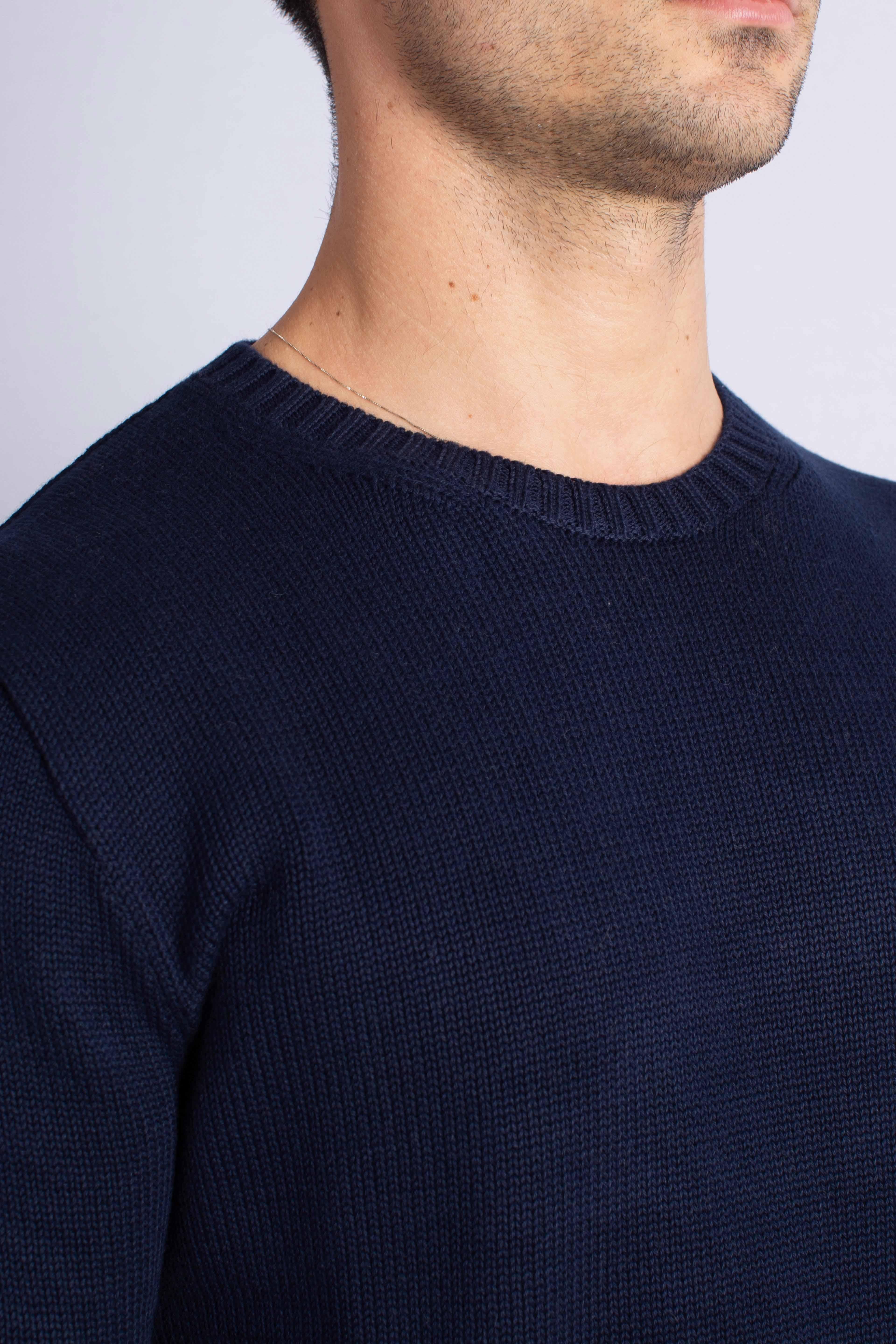 Maglia a girocollo in cotone blue 710810846001 POLO RALPH LAUREN
