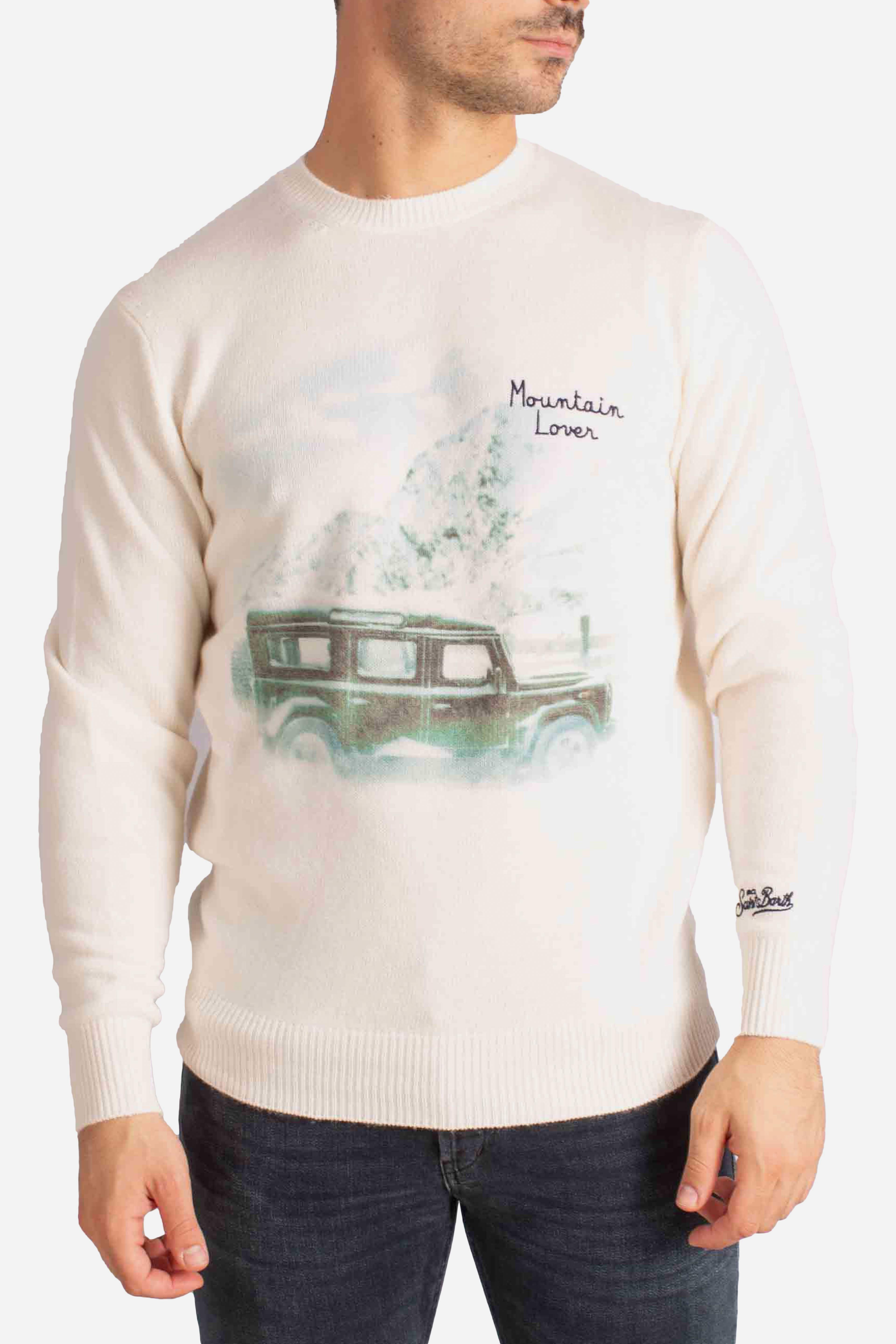 Maglia Uomo "Mountain Lover" Panna HER002200109I MC2 SAINT BARTH
