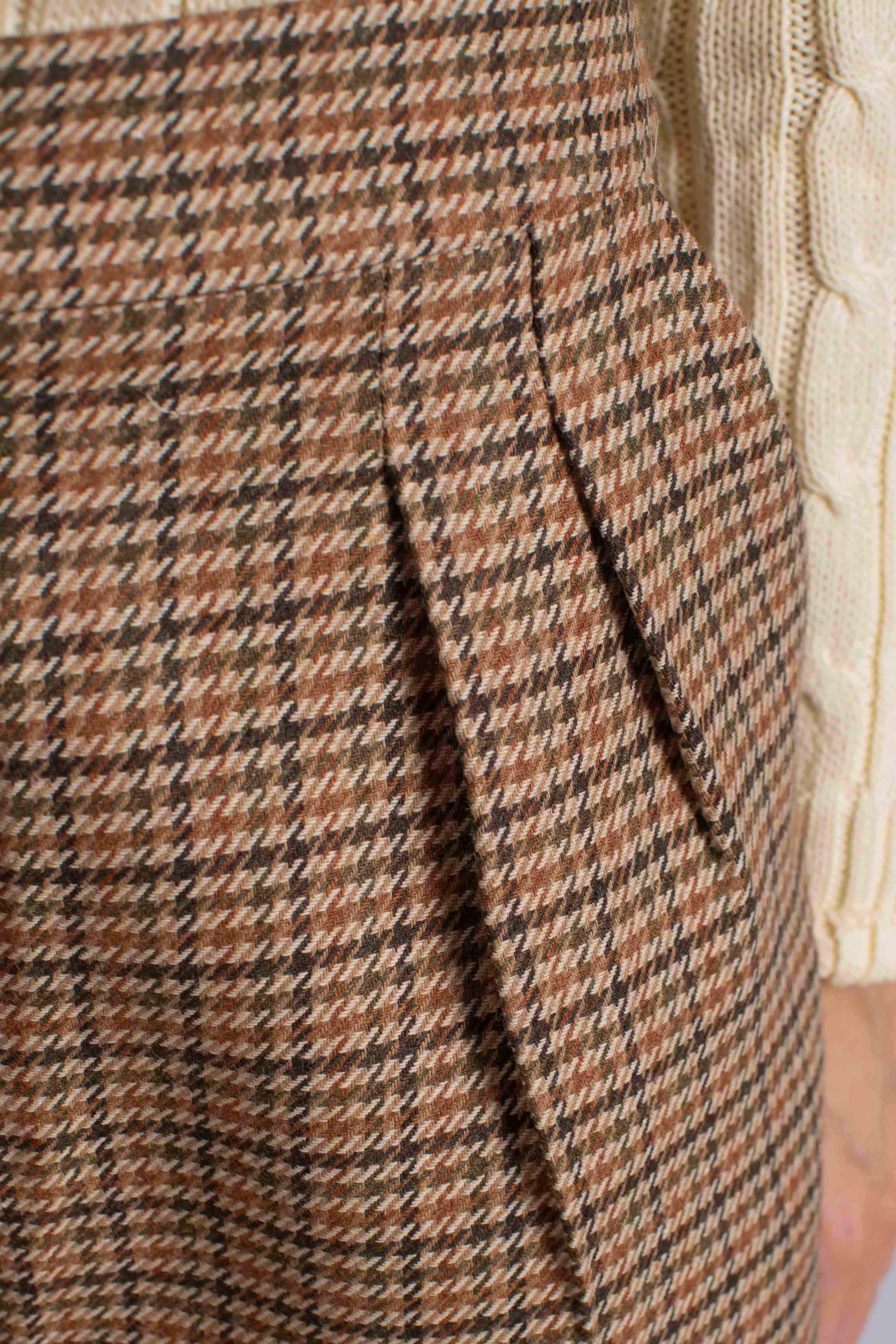 Pantaloncino Donna Fantasia Pied de Poule Marrone AYA000100205I MC2 SAINT BARTH