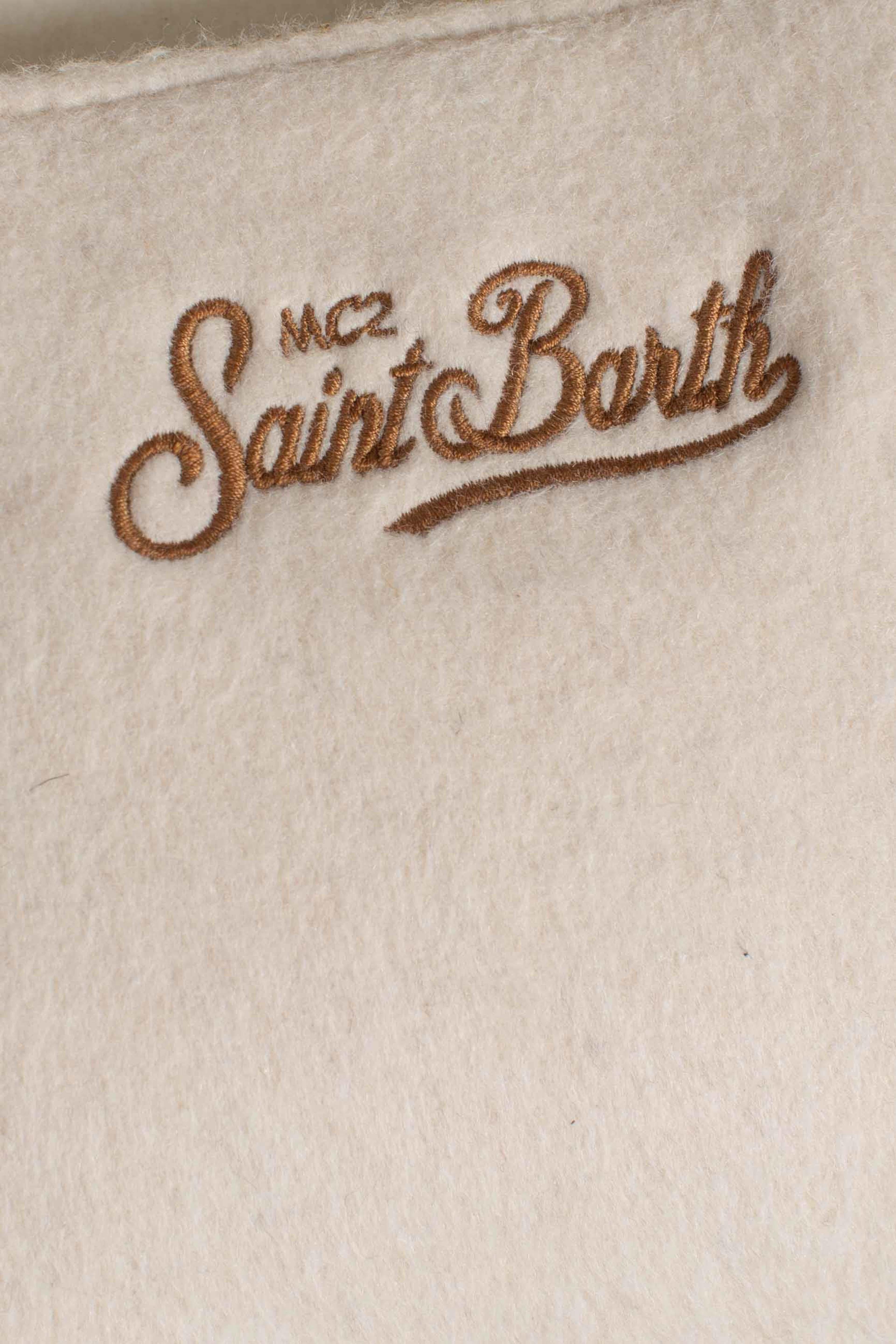 Pouch white Mini Parisienne con ricamo Saint Barth PARM00300301I MC2 SAINT BARTH