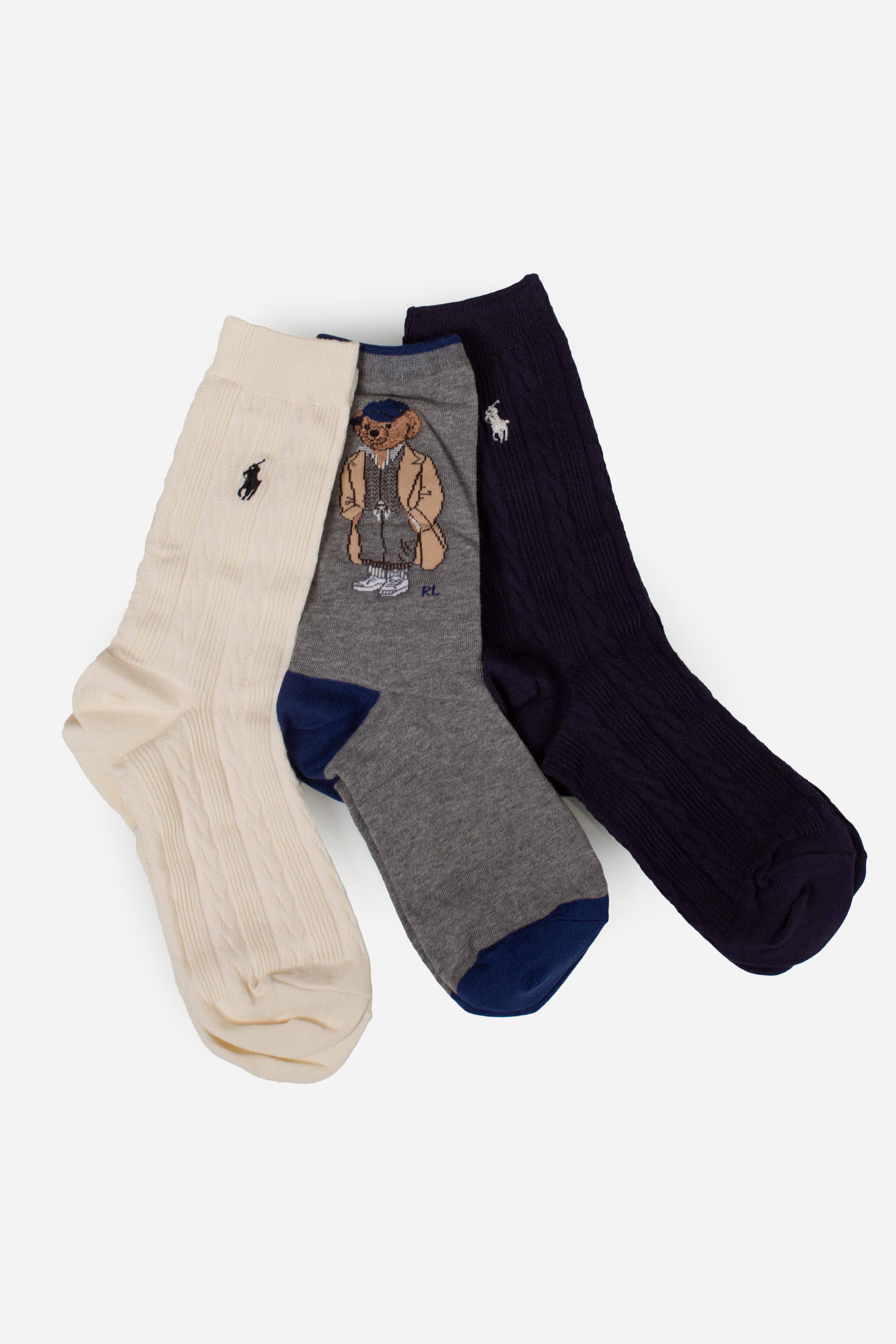SET REGALO 3 CALZINI POLO BEAR CREW 455982948001 POLO RALPH LAUREN
