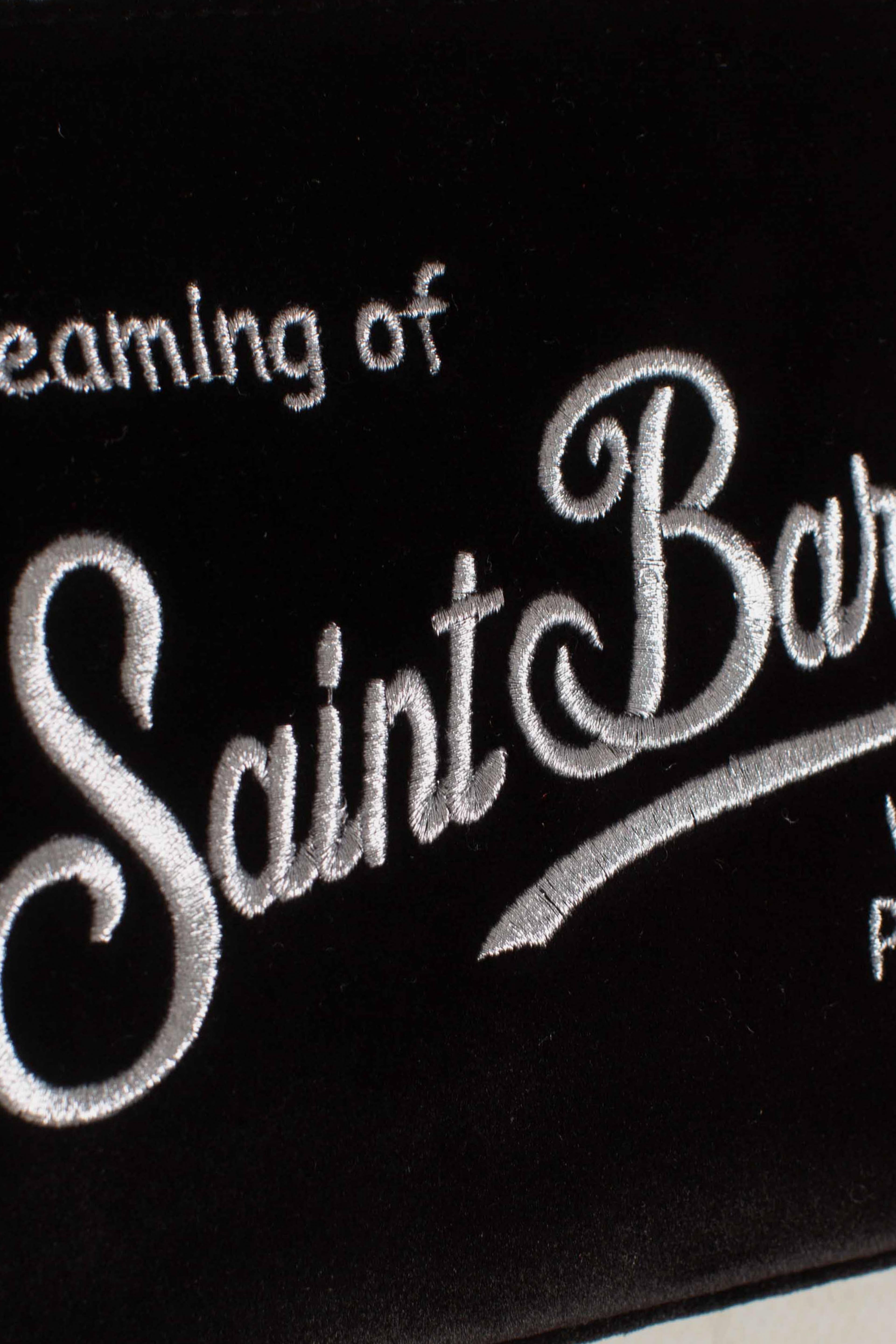 Pouch black Mini Parisienne con ricamo Saint Barth PARM00500207I MC2 SAINT BARTH