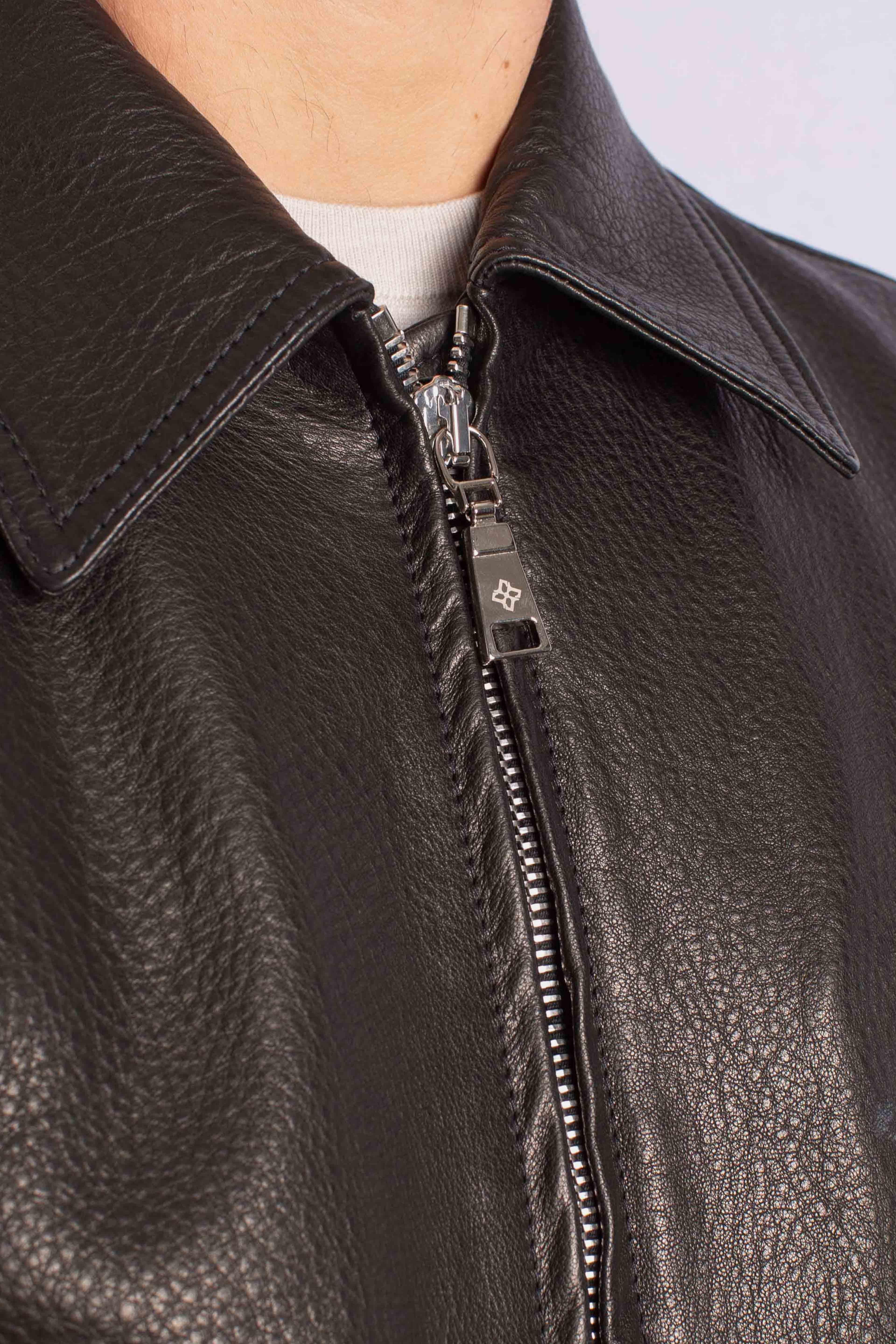 Giubbino in Pelle Nera GODWINCHI2506NERO TAGLIATORE