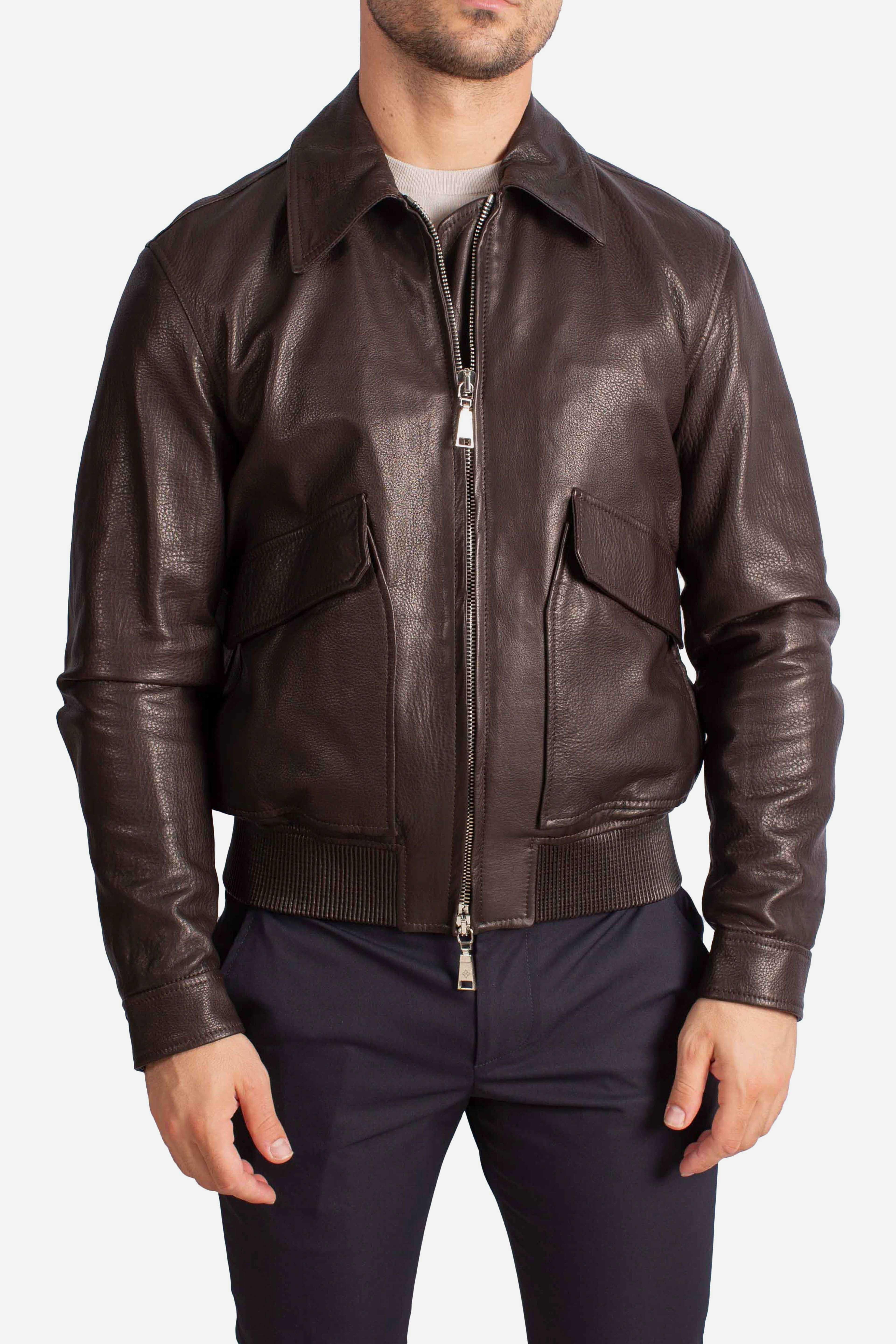Giubbino in Pelle moro GODWINCHI2506MORO TAGLIATORE