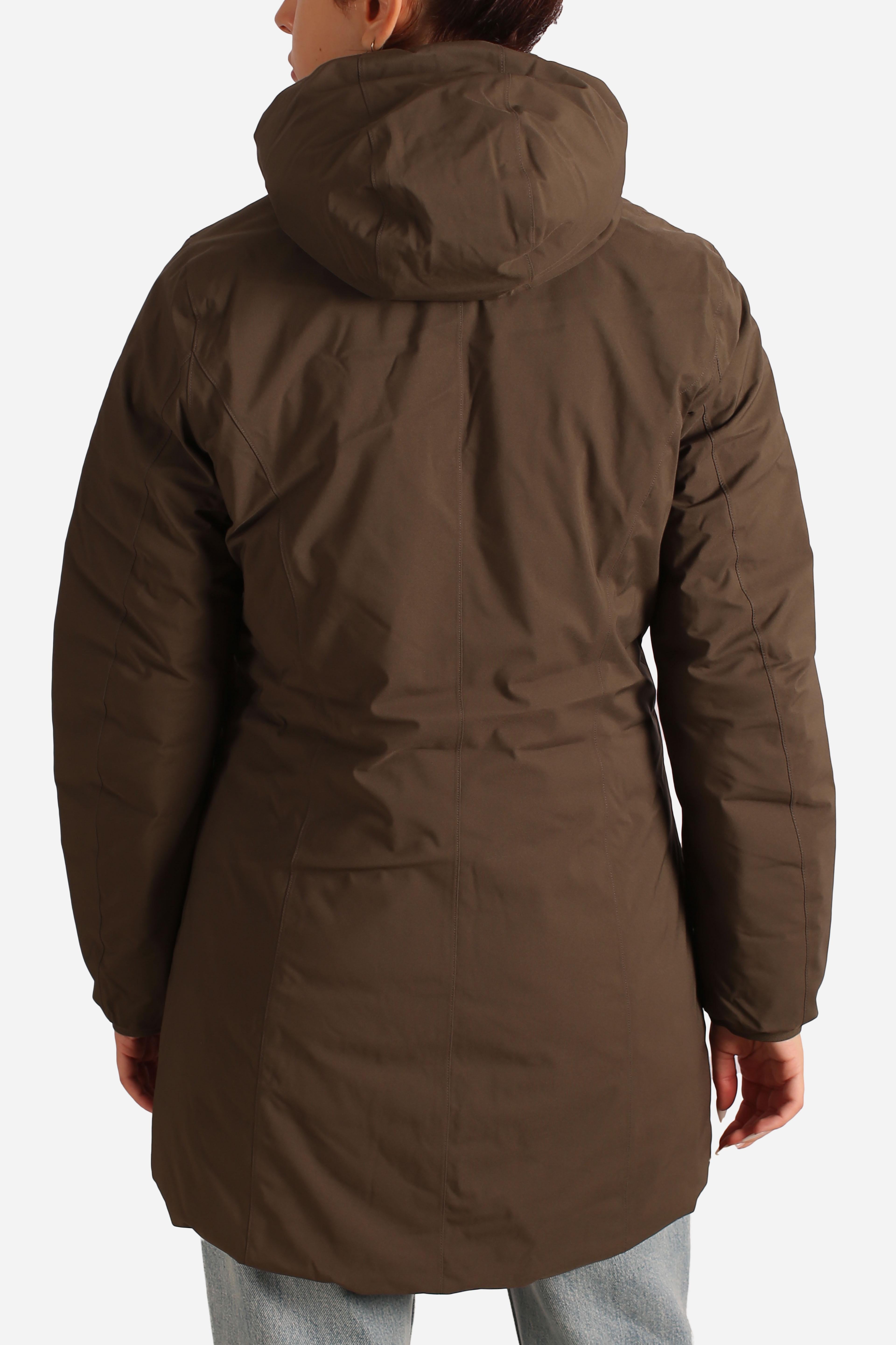 Giacca 3/4 DENISE ST THERMO REVERSIBLE black olive - green oak K8134CWB42 K-WAY