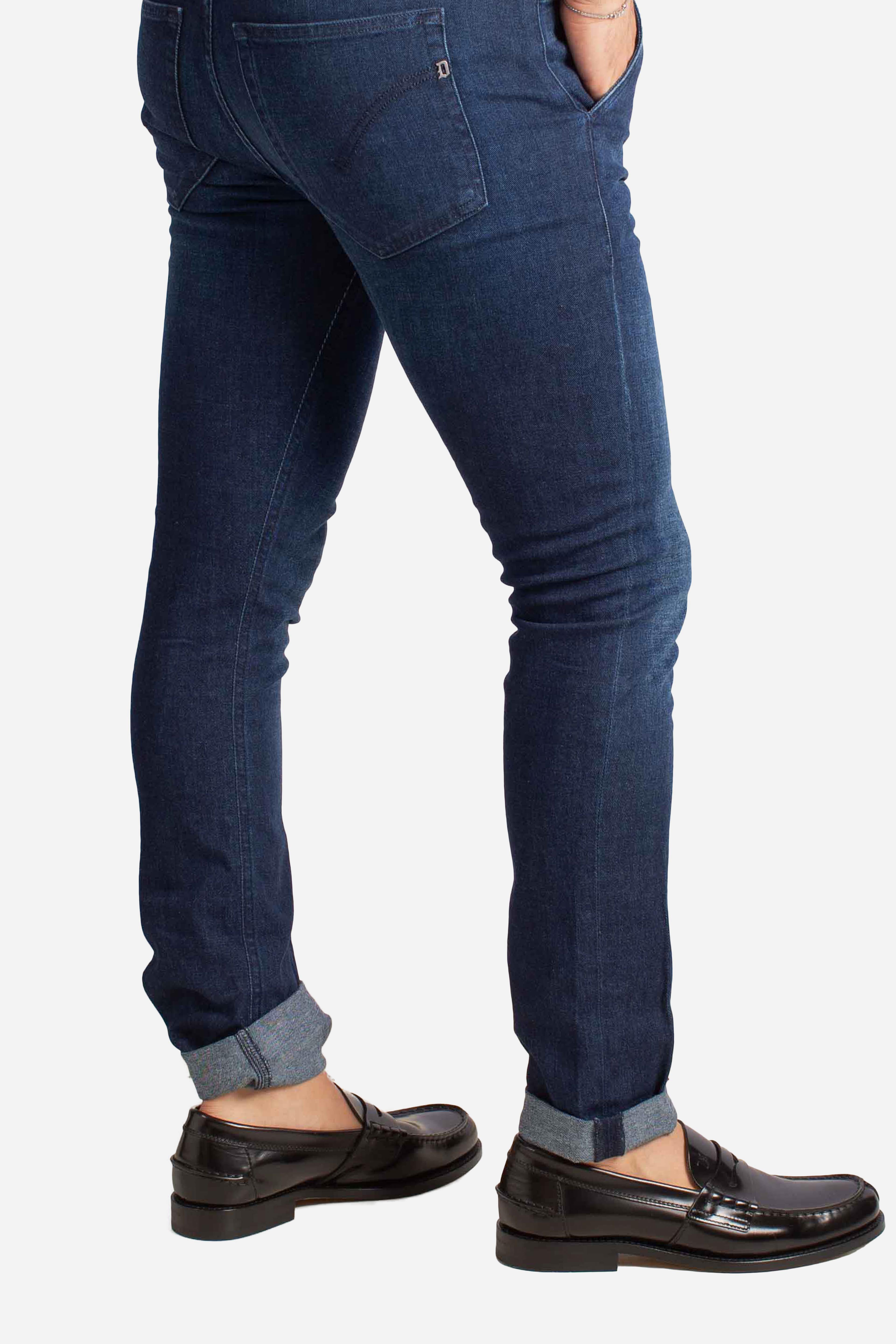 Jeans Slim Fit in blu Denim scuro Stretch tasche america UP439DS0345ULG8800 DONDUP