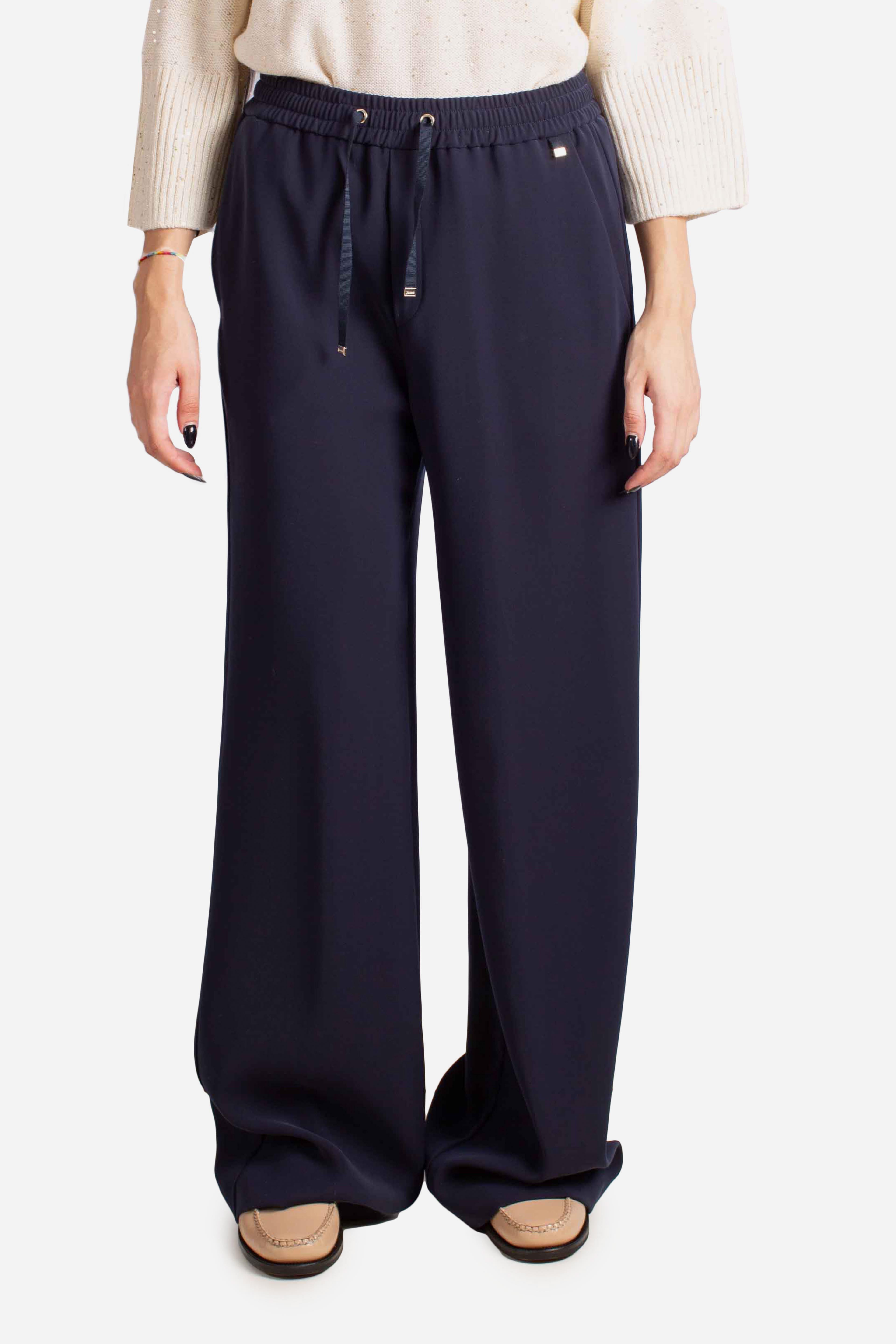 PANTALONI IN MATT CREPE SATIN blu PT000176D127559200 HERNO