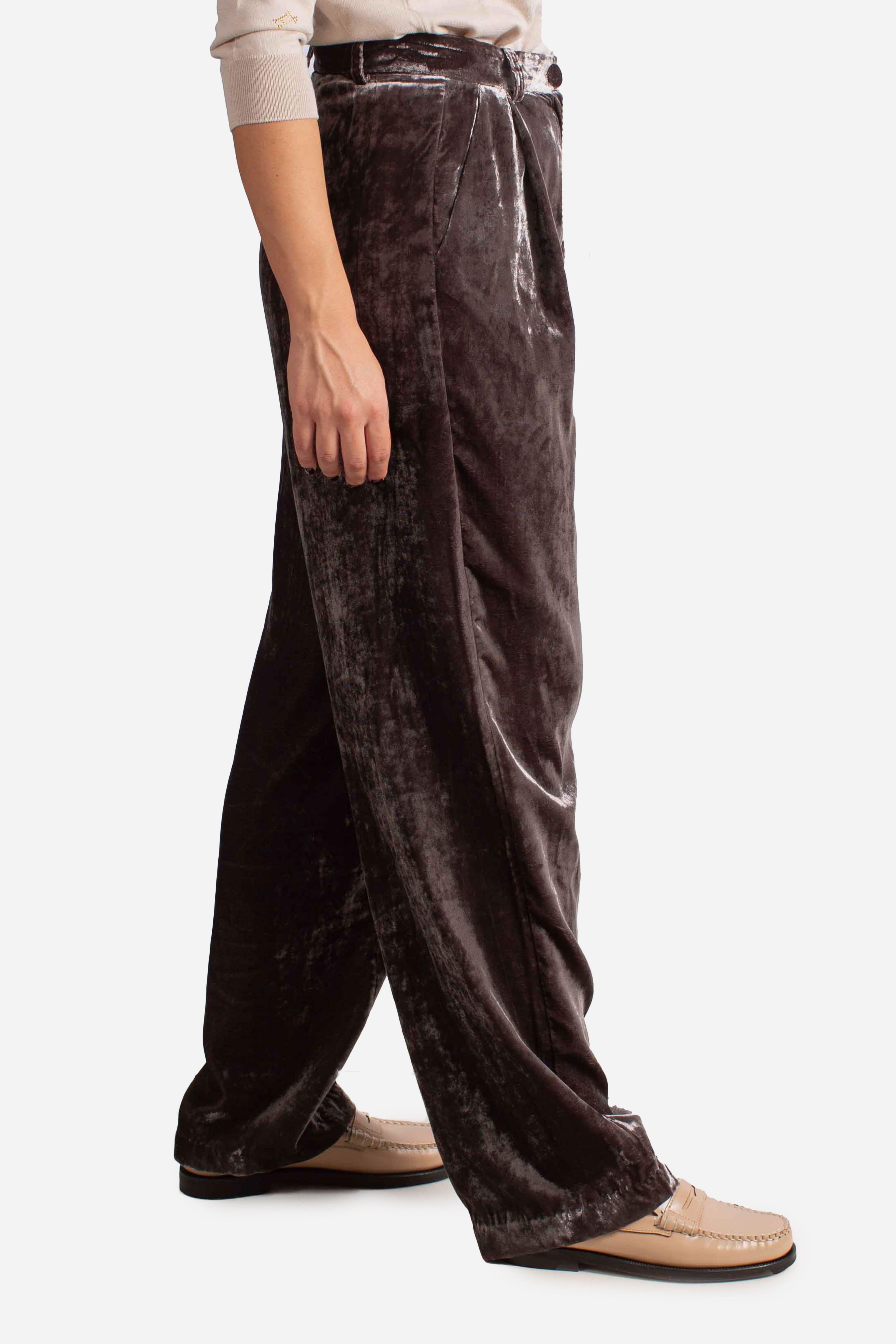 Tailleur Donna in Velluto Liscio Fumo NAEGKNVA1930 DIXIE