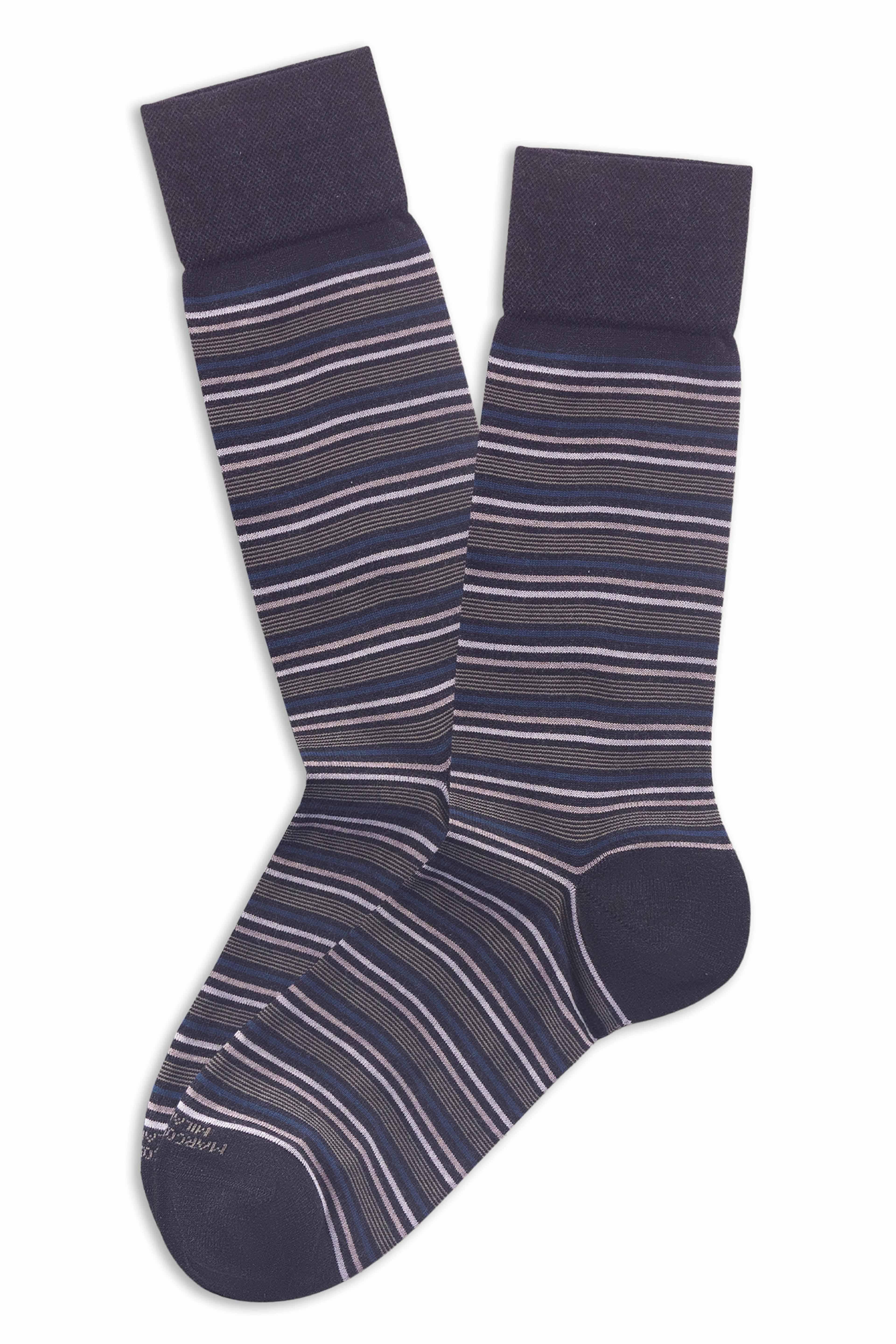 Calza a righe charcoal camel MAR4816LZ79 MARCOLIANI