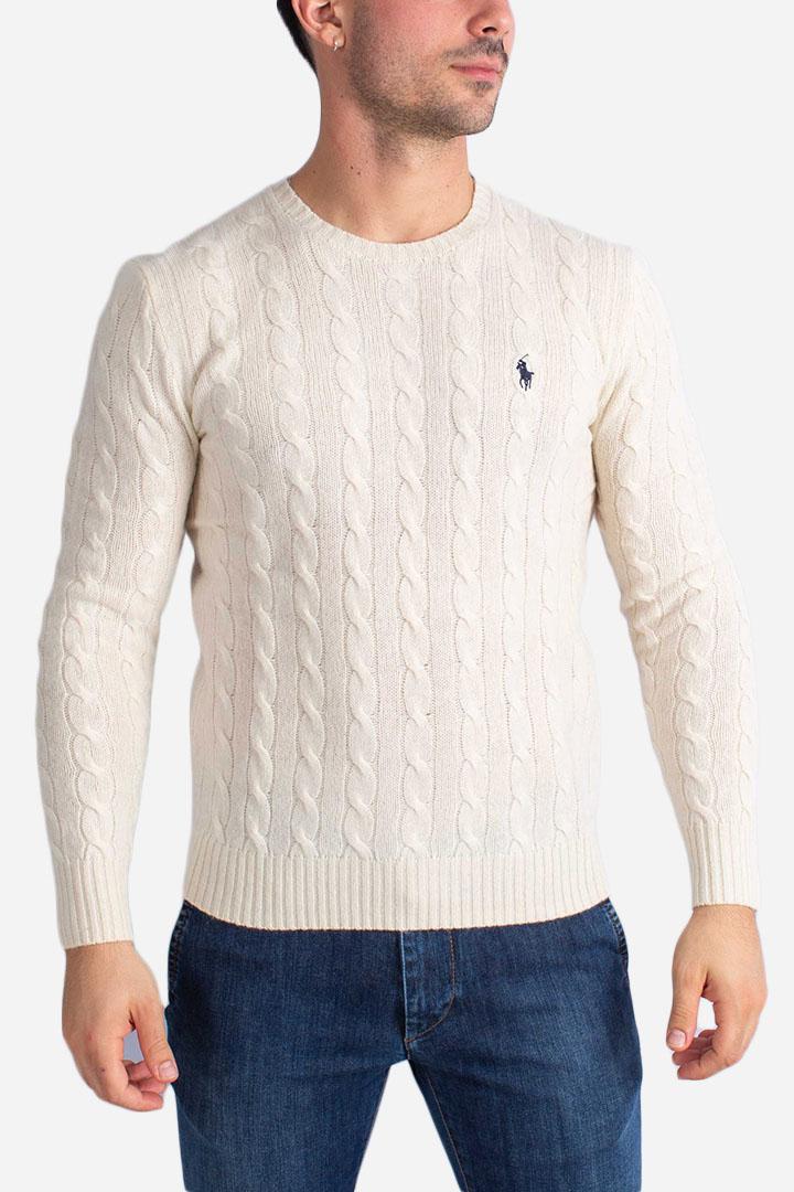 Maglia in lana e cashmere cream 710876762010 POLO RALPH LAUREN