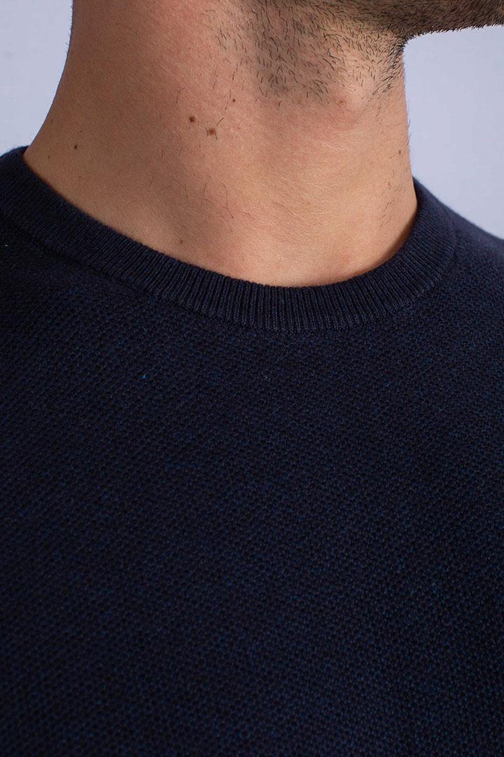 Maglia a girocollo effetto texture navy 710918163001 POLO RALPH LAUREN