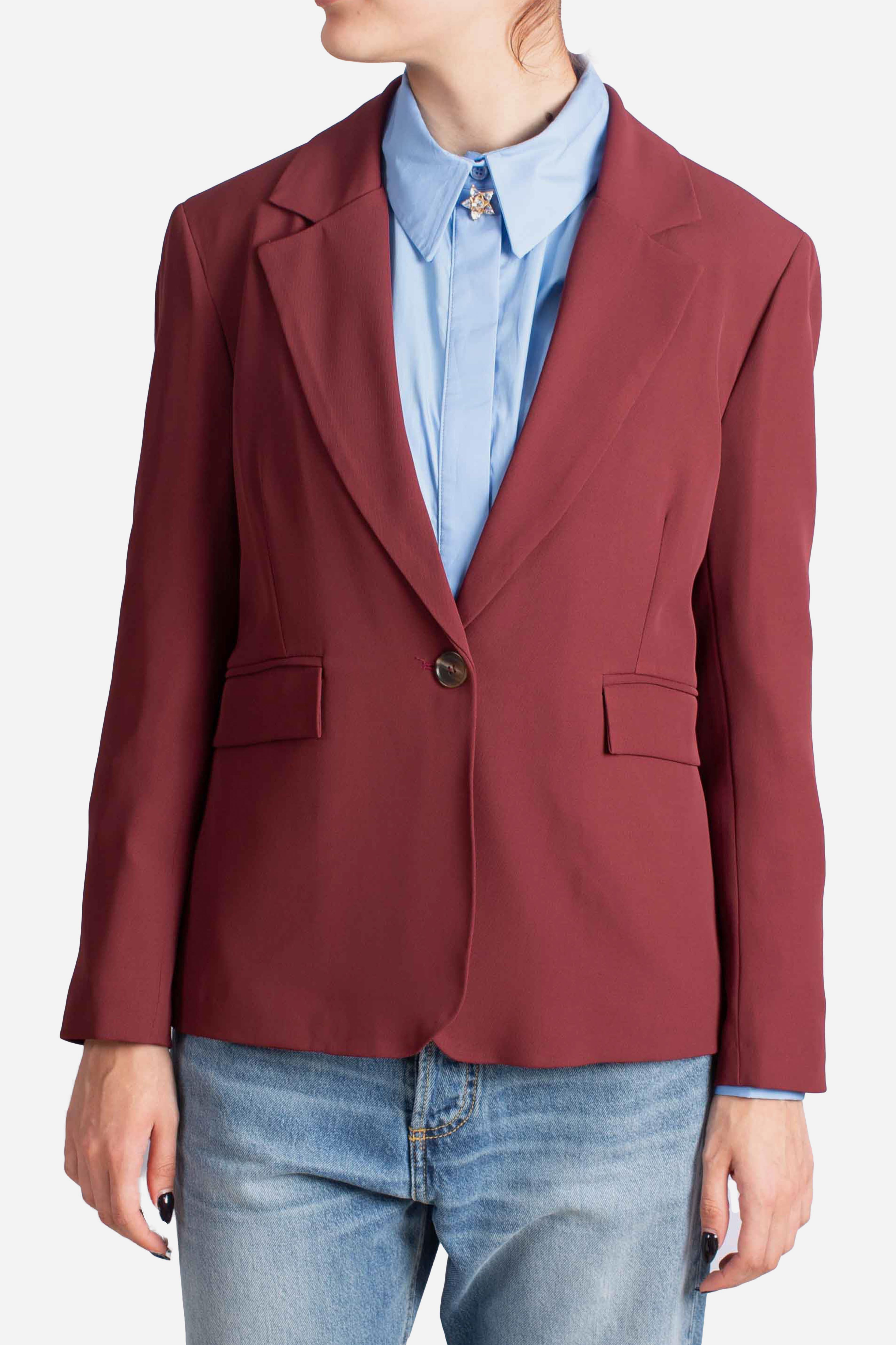 Blazer monopetto melanzana J041Y004A1490 DIXIE