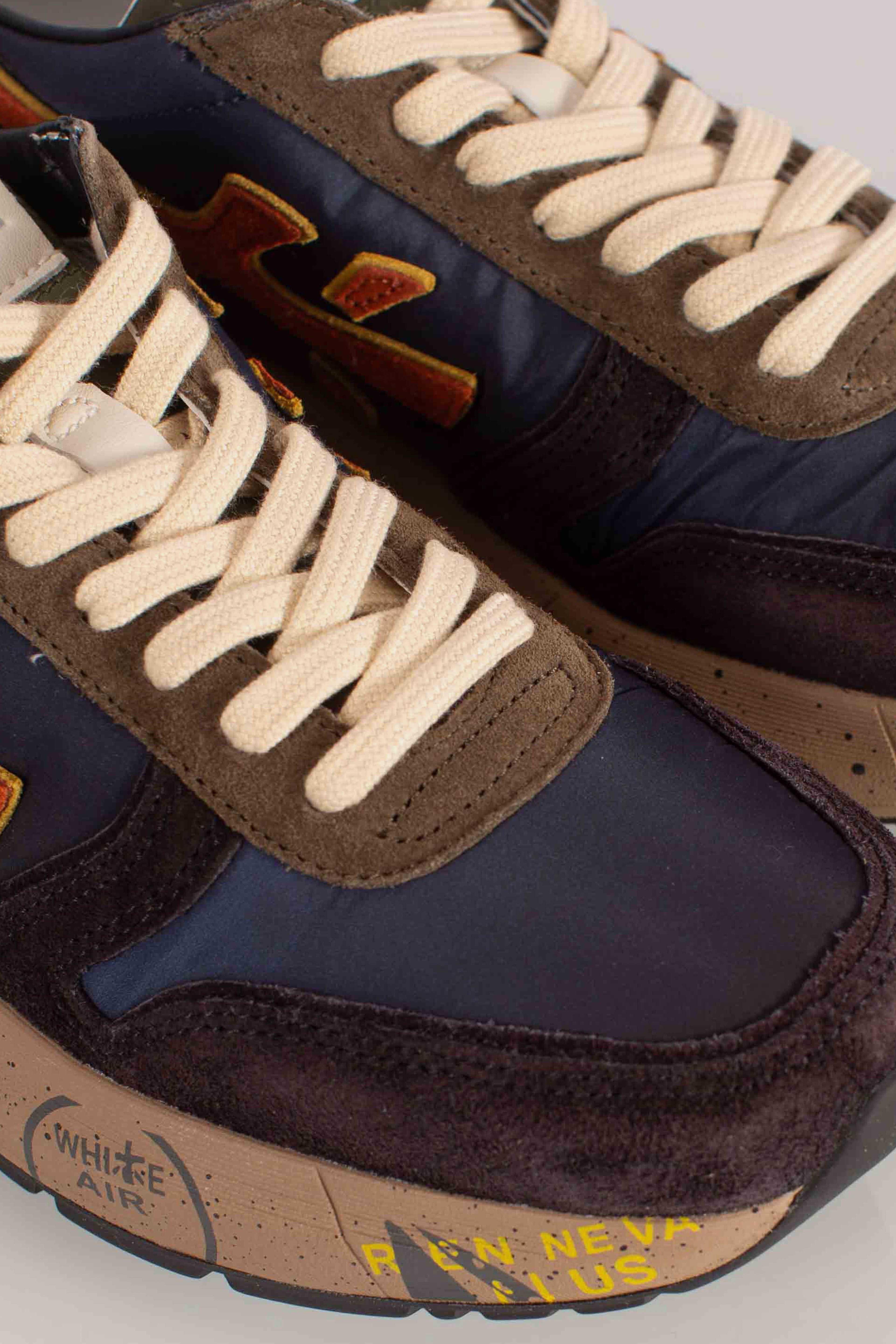 sneakers MICK 7721 DARK BLUE - DARK BROWN MICK7721 PREMIATA