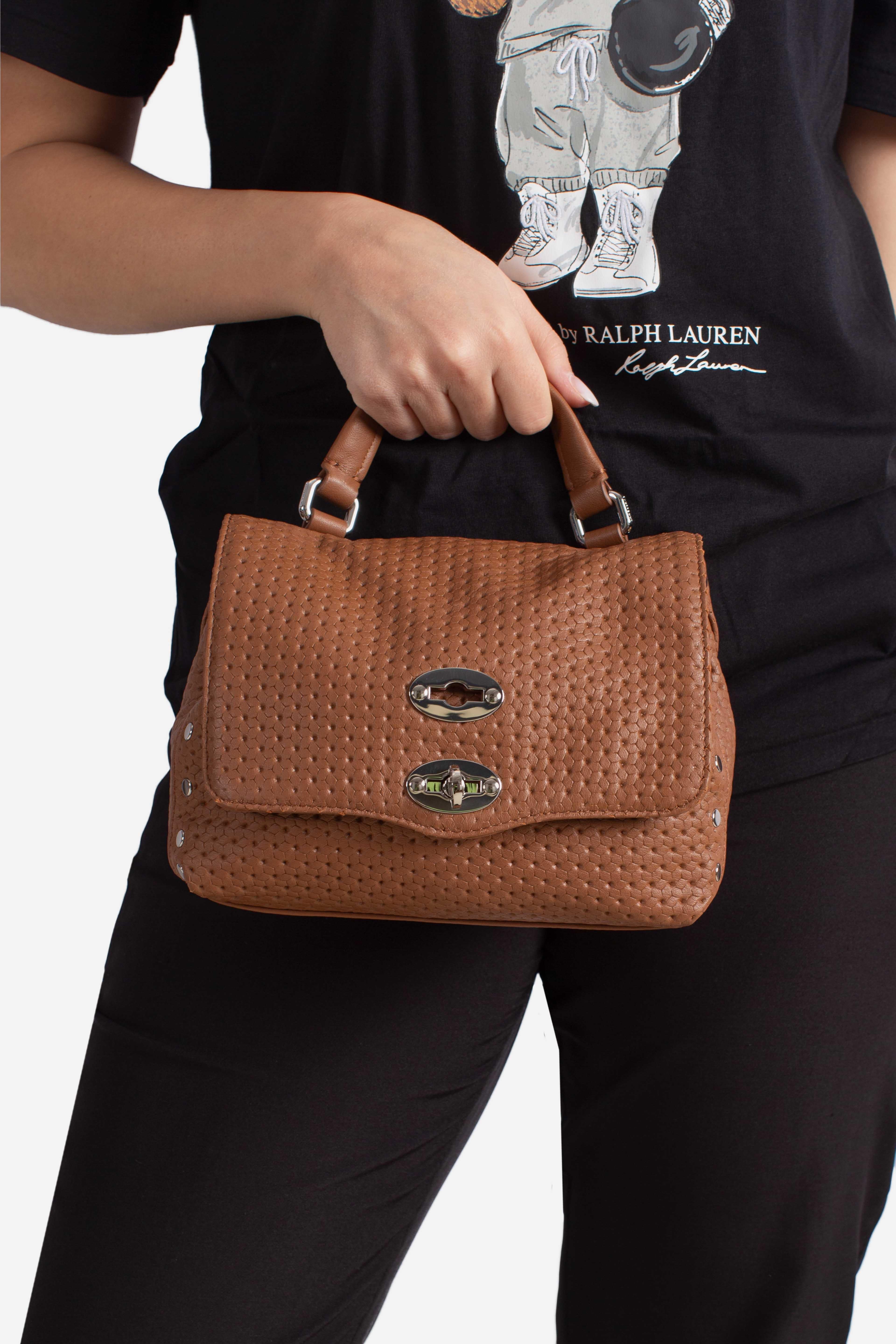 Borsa Postina Baby effetto intrecciato brown lion 0680102190000BZ0204 ZANELLATO