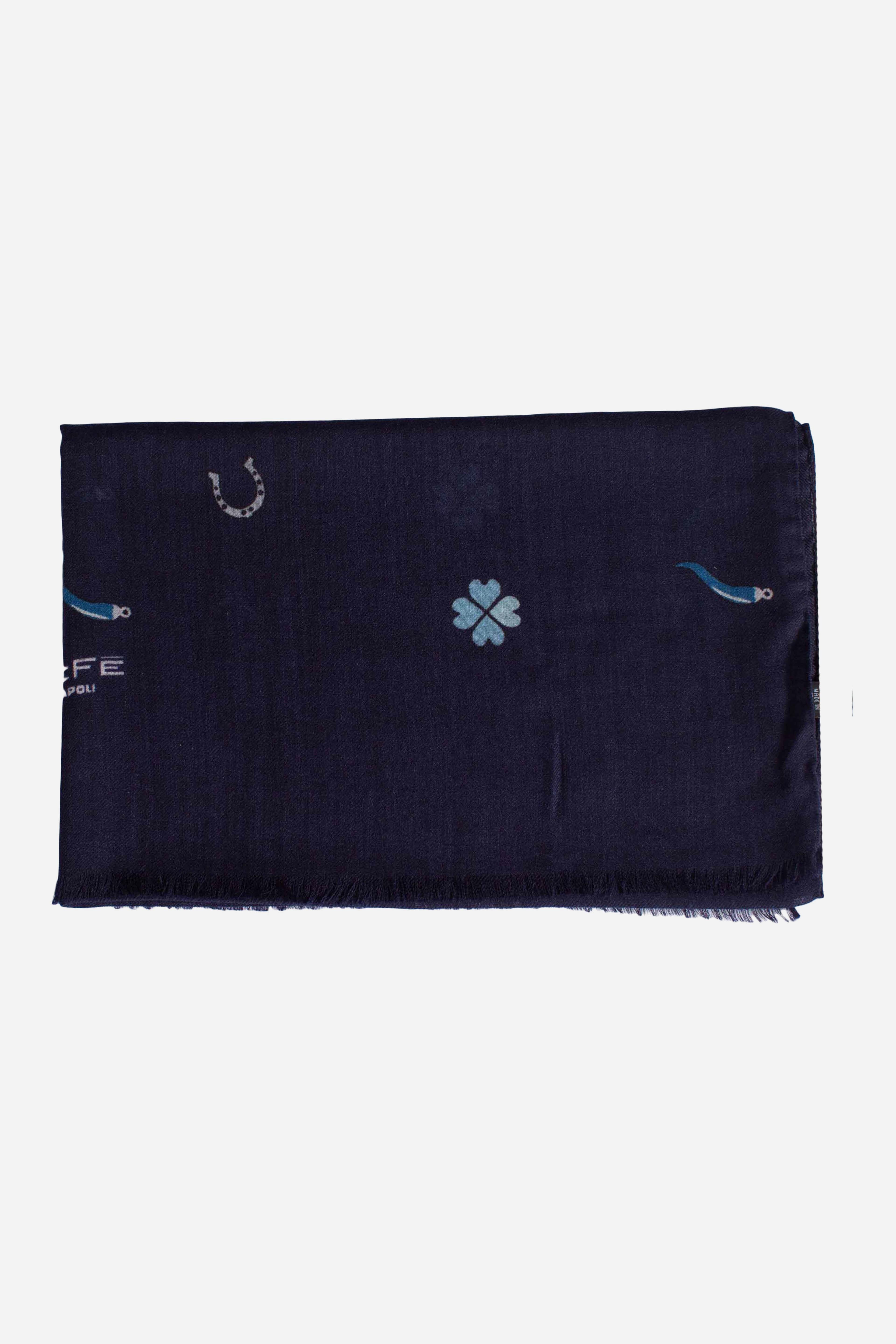Sciarpa Unisex con stampa scaramantia blu SCDNSCARAMANTIA1 FEFE'