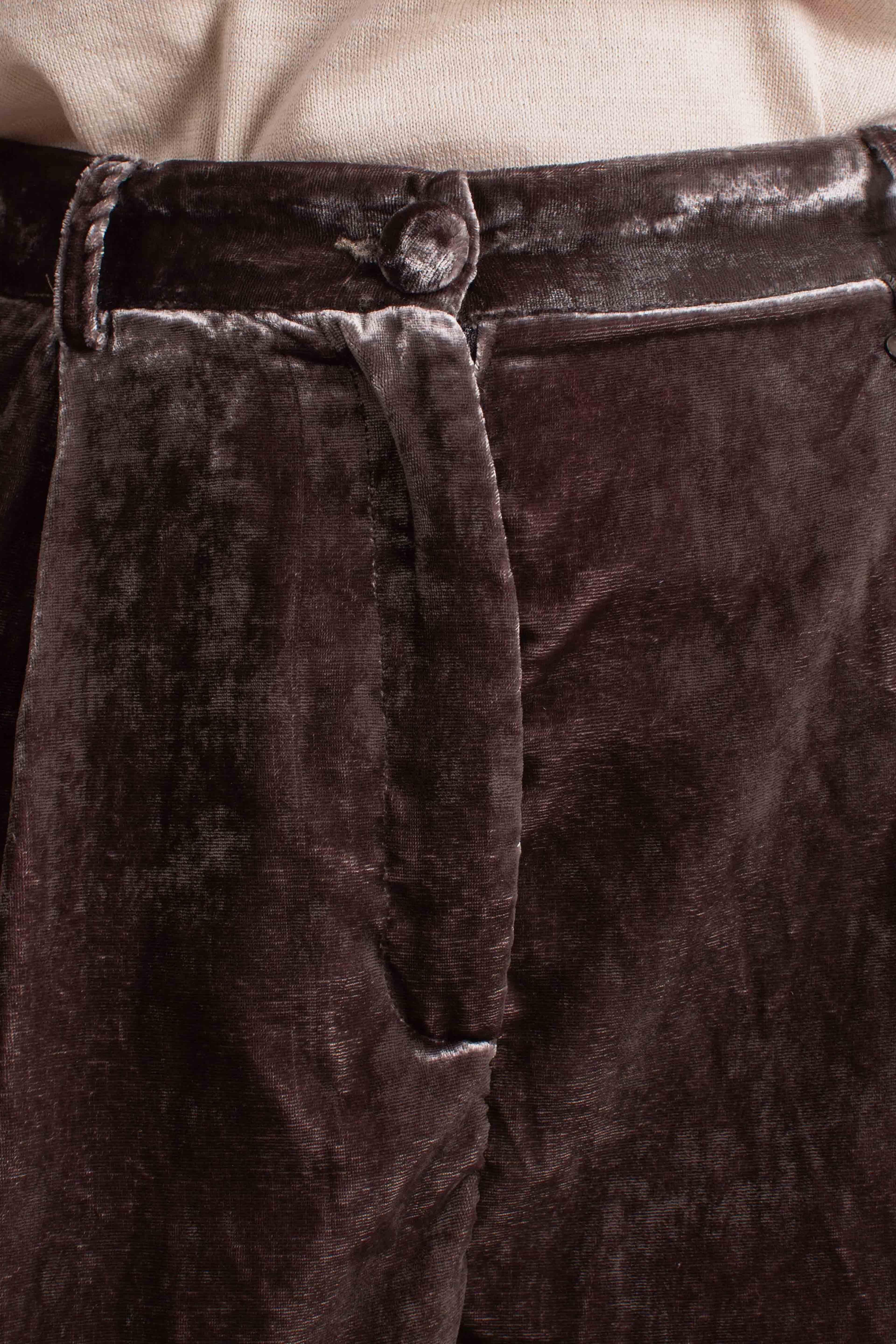 Tailleur Donna in Velluto Liscio Fumo NAEGKNVA1930 DIXIE