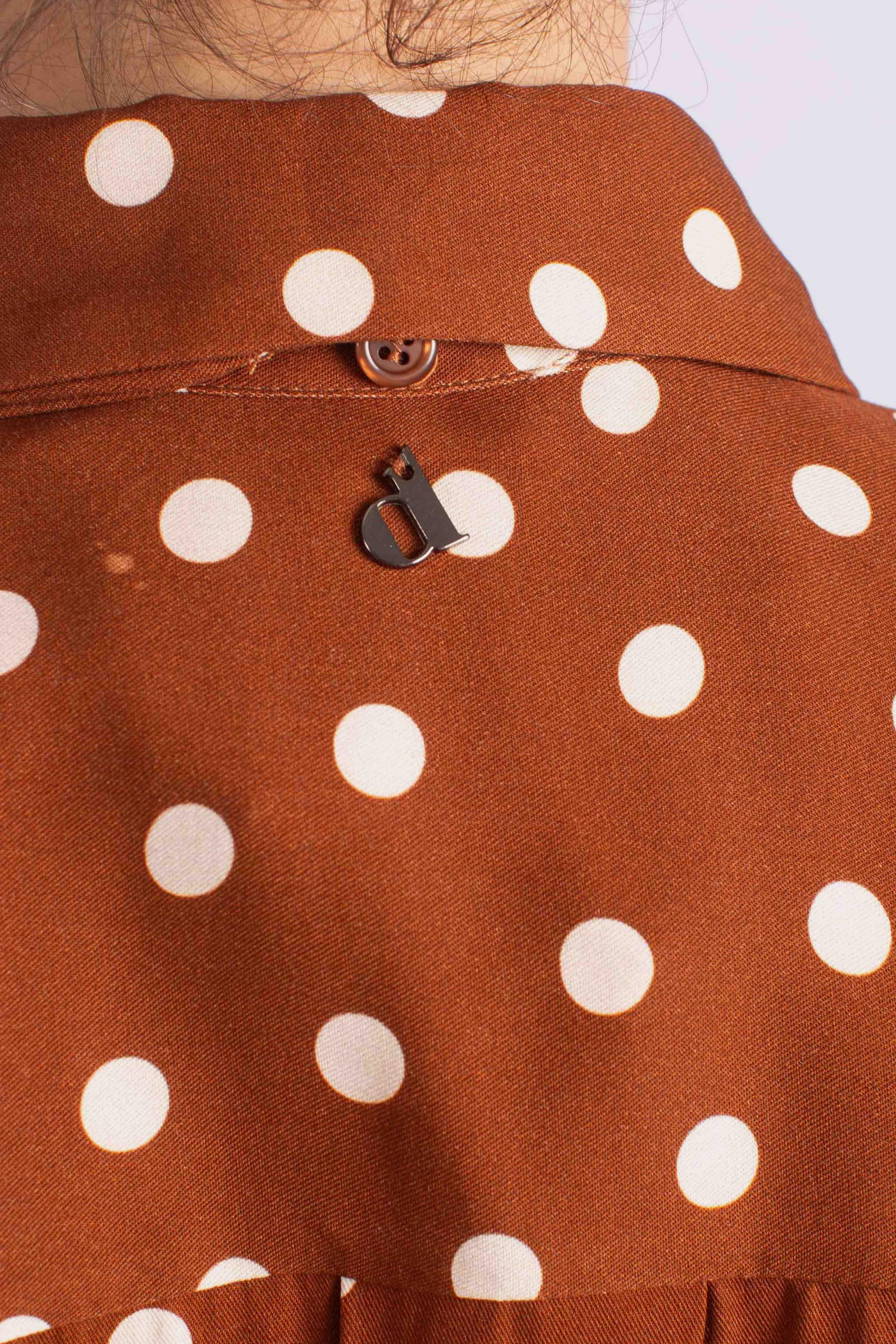 Camicia a pois con fiocco CFA4YDFA1811 DIXIE