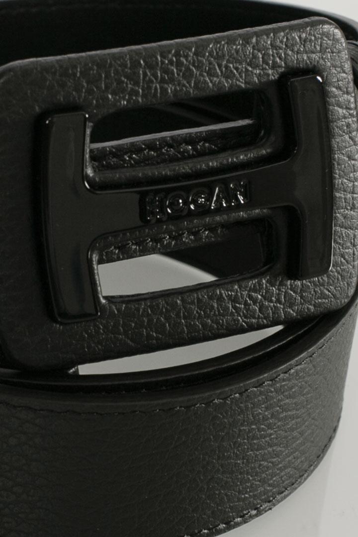 Cintura nera con maxi fibbia H KFWC00Q0100QVDB999 HOGAN