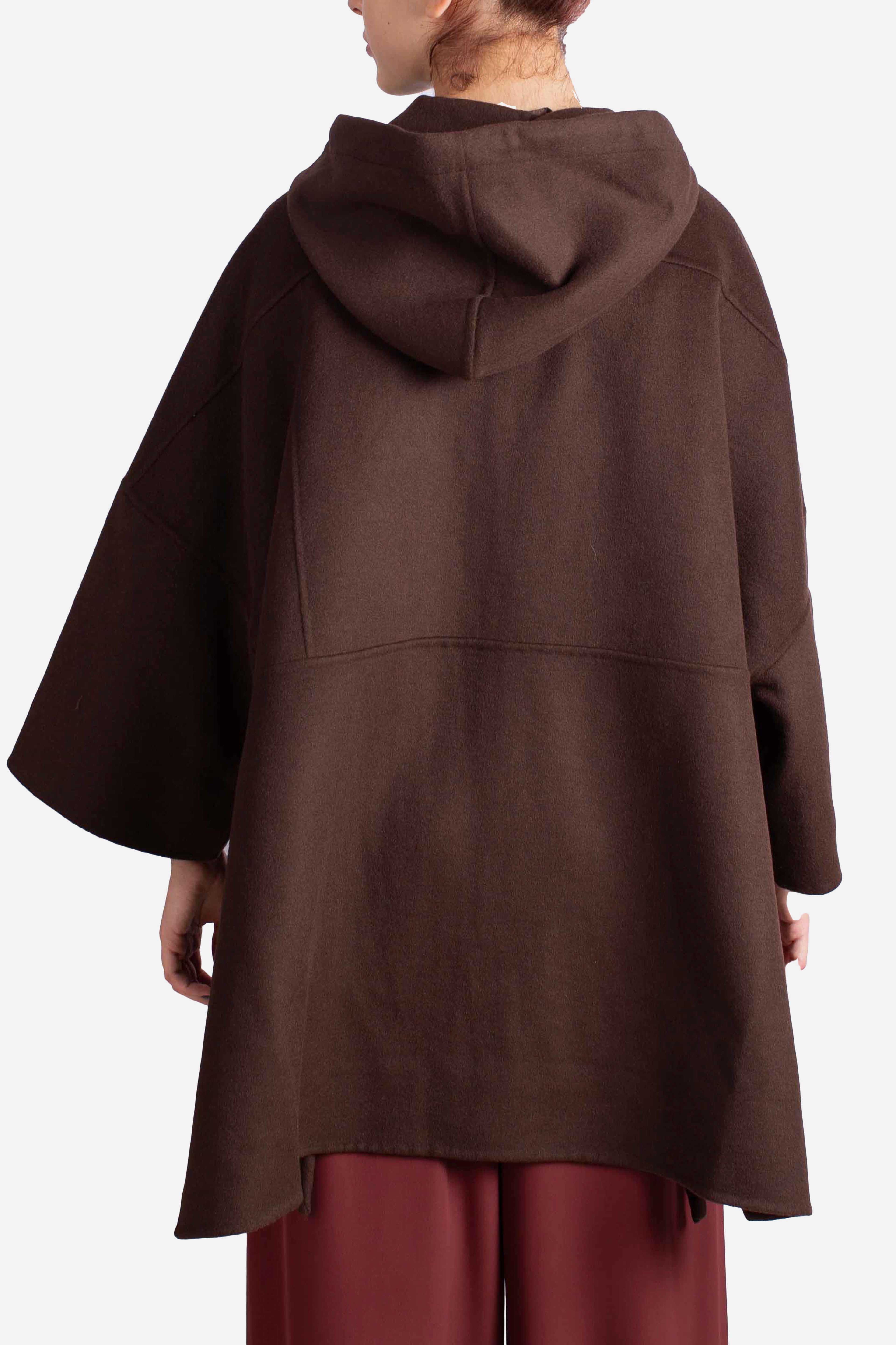 Cappotto handmade con cappuccio K330Y004A1880 DIXIE