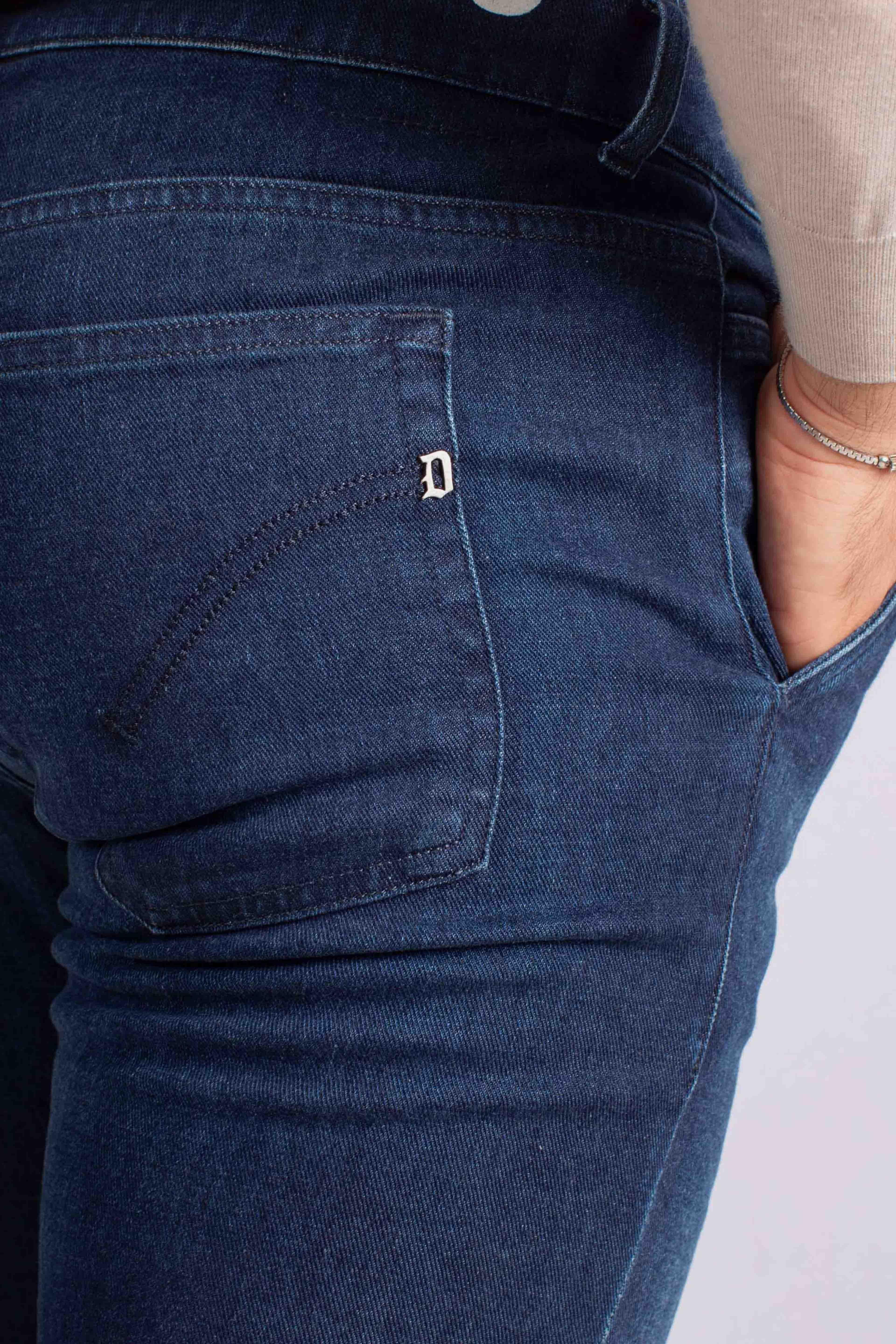 Jeans Slim Fit in blu Denim scuro Stretch tasche america UP439DS0345ULG8800 DONDUP