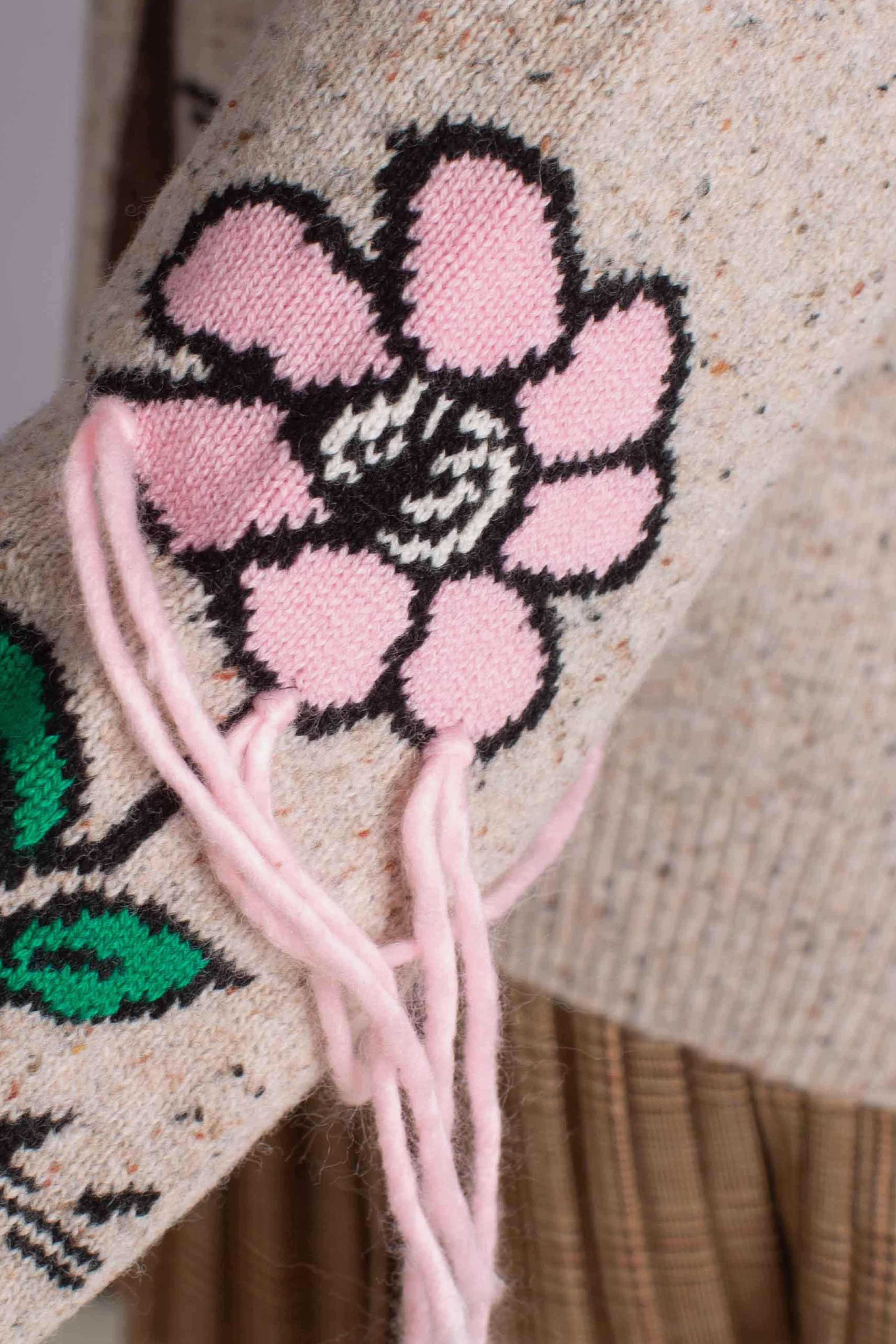 Cardigan Donna Snoopy & Lucy Skating Beige SASI00204125I MC2 SAINT BARTH