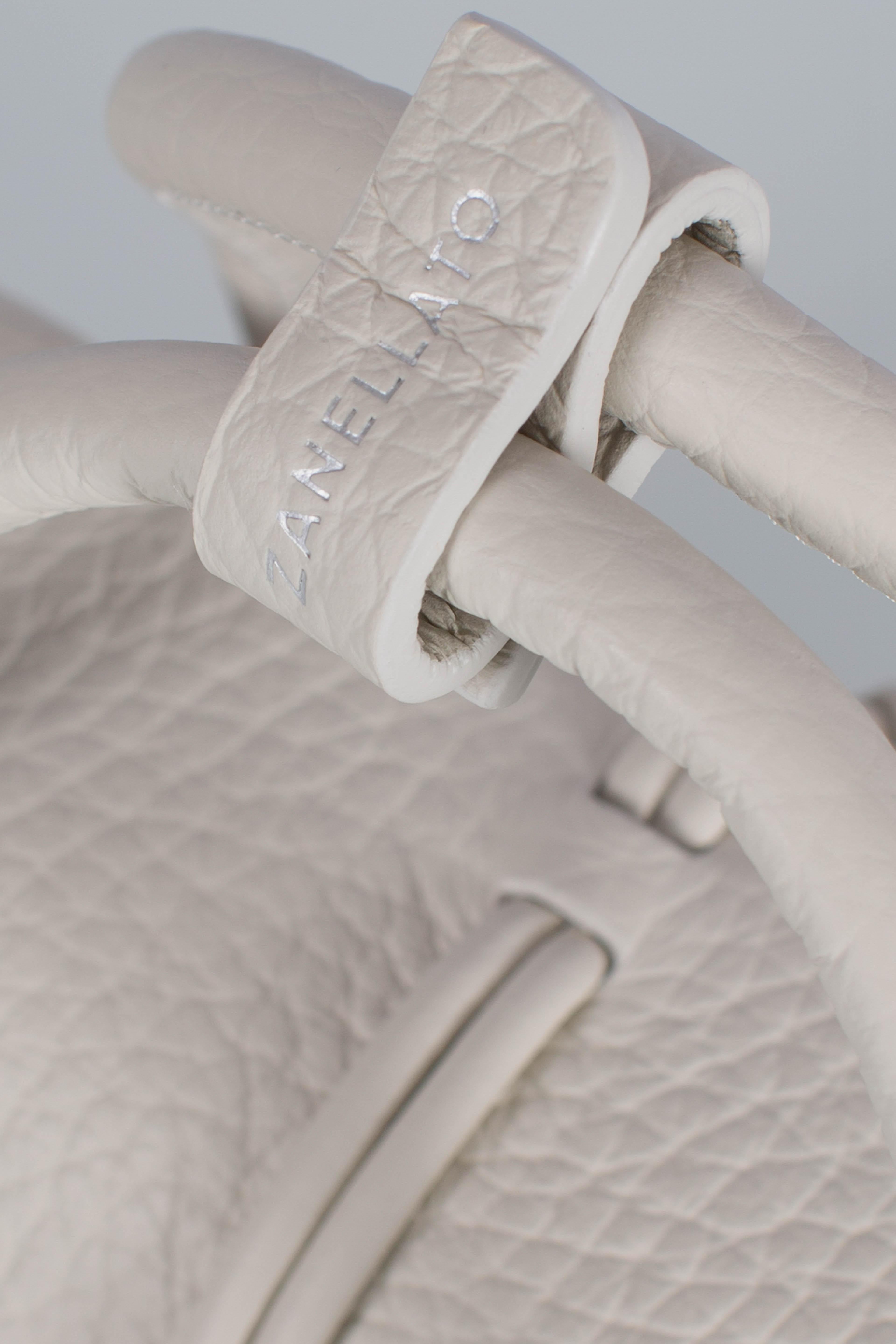 BORSA DOTTA BABY IN PELLE MARTELLATA white d'alba 0687501120000BZ1198 ZANELLATO