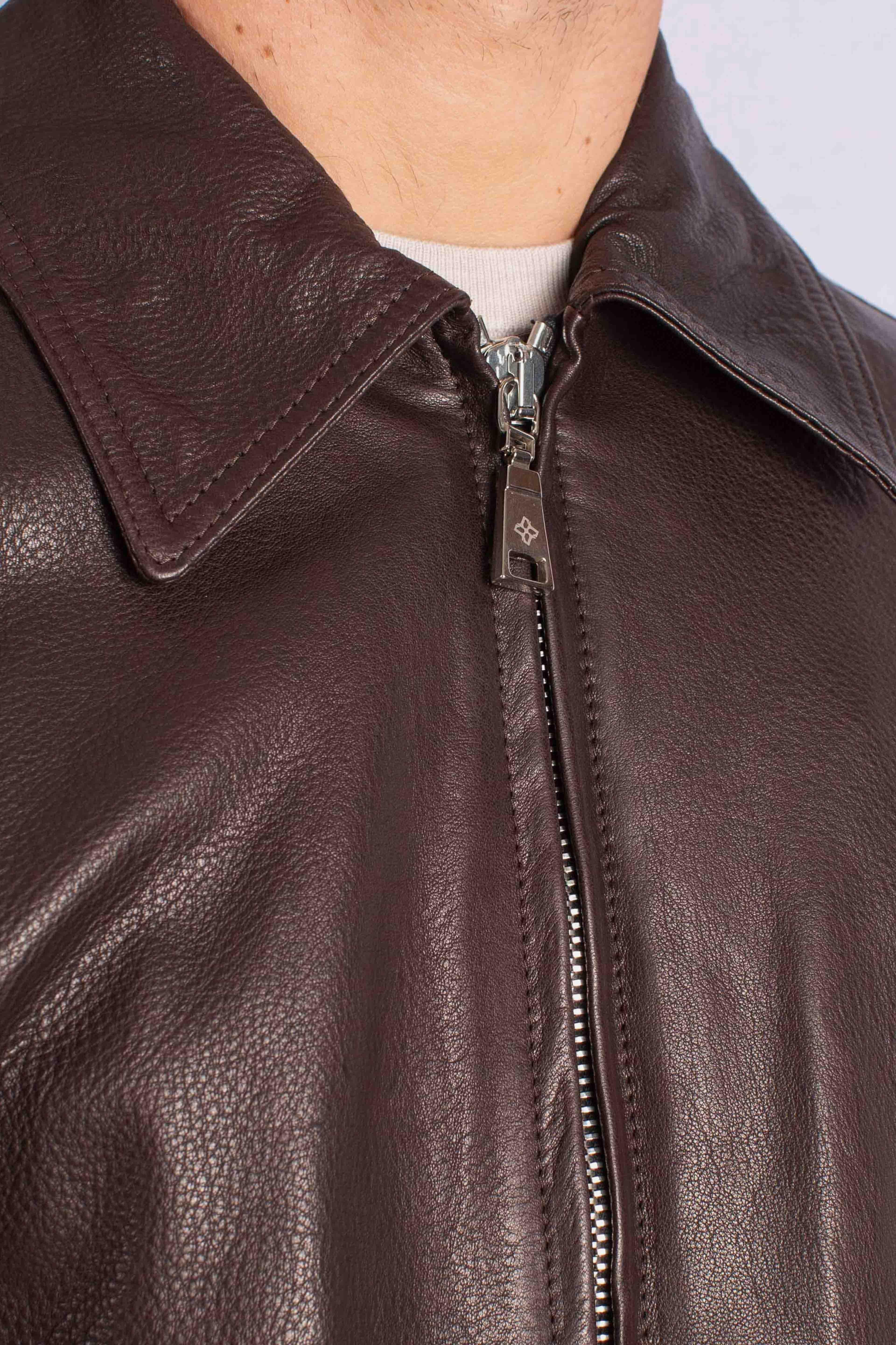Giubbino in Pelle moro GODWINCHI2506MORO TAGLIATORE