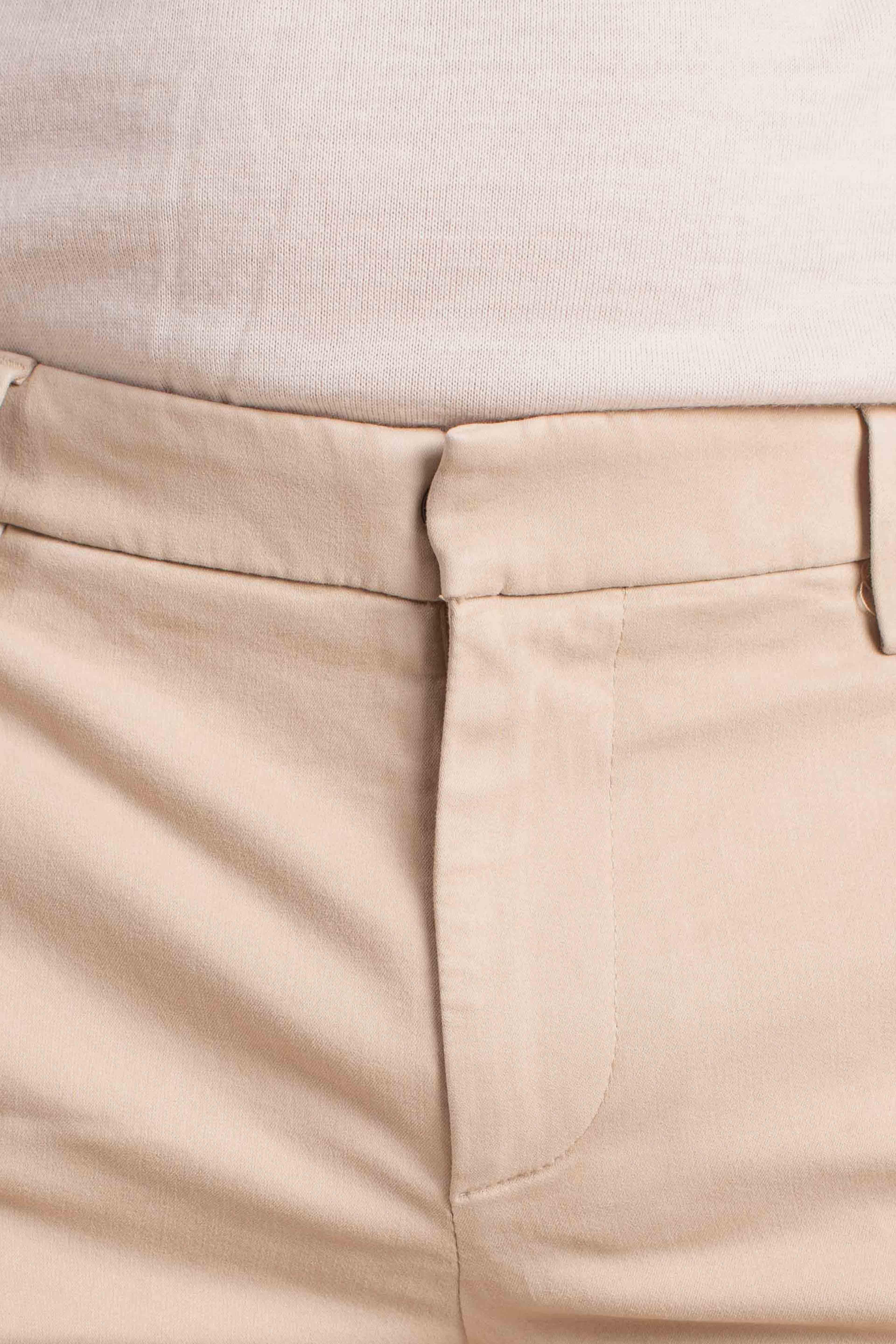 Pantaloni Slim Fit in Cotone Stretch Sabbia UP235RSE032U020 DONDUP